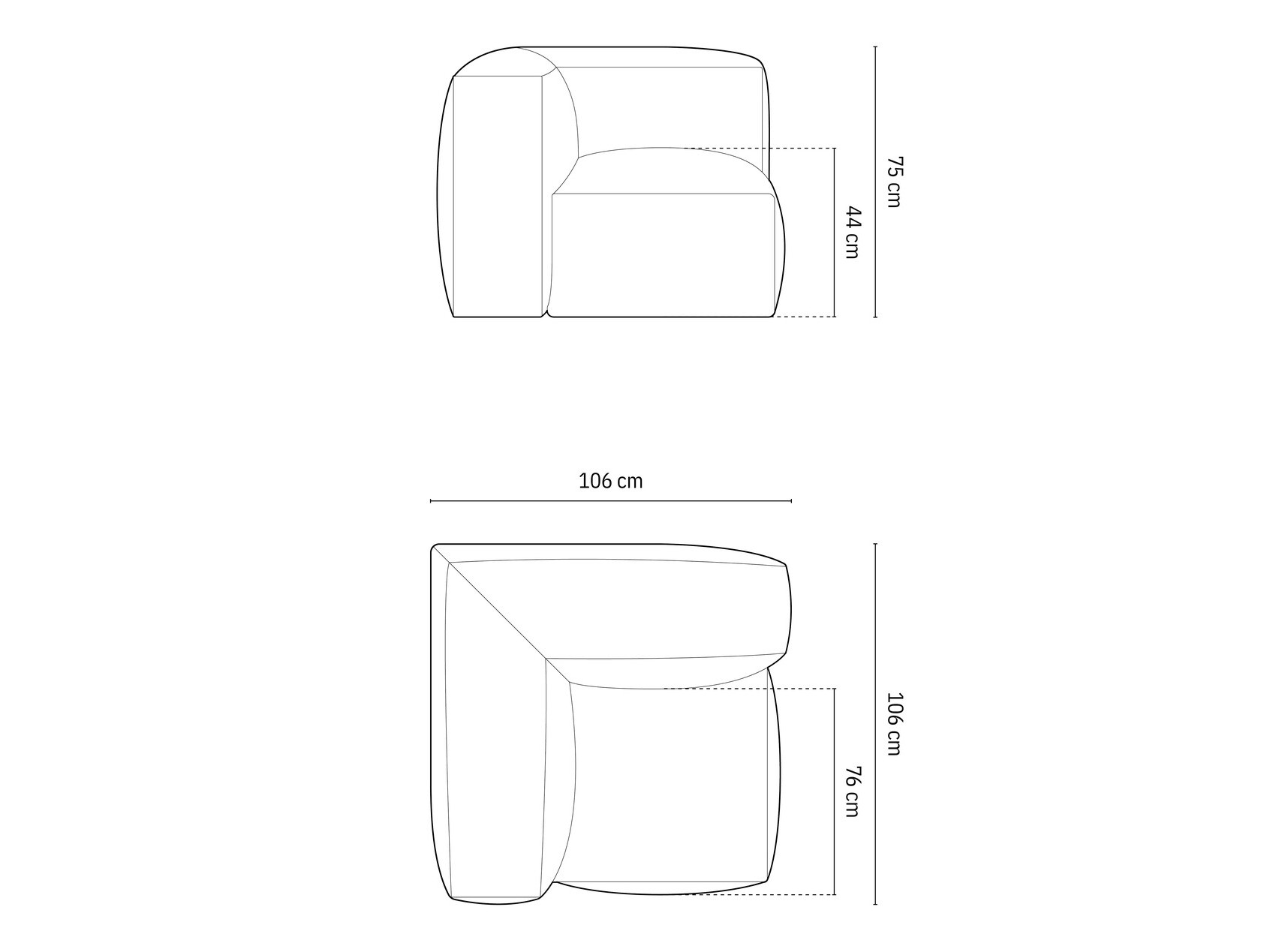 Moduļu krēsls Sorcoro 110 (Boston Light Grey)