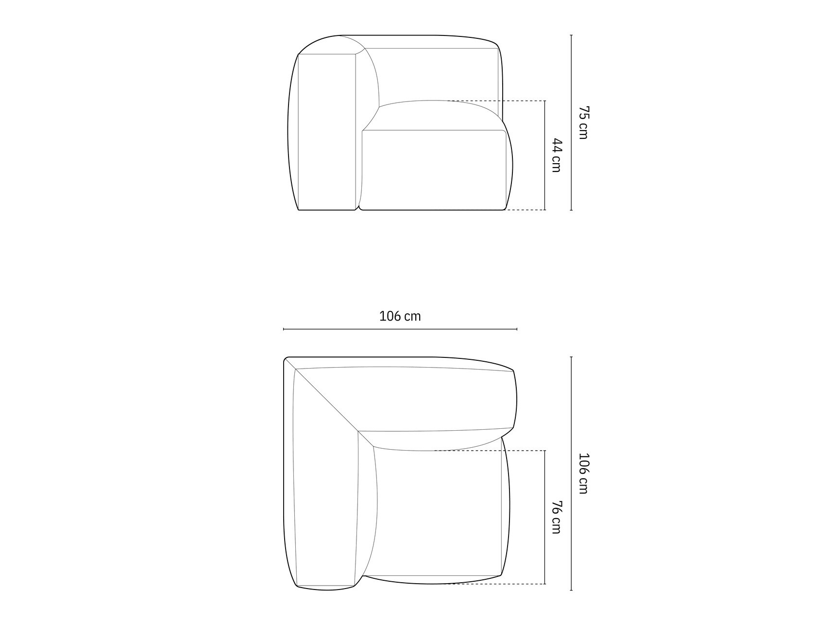 Moduļu krēsls Sorcoro 110 (Vogue 03)