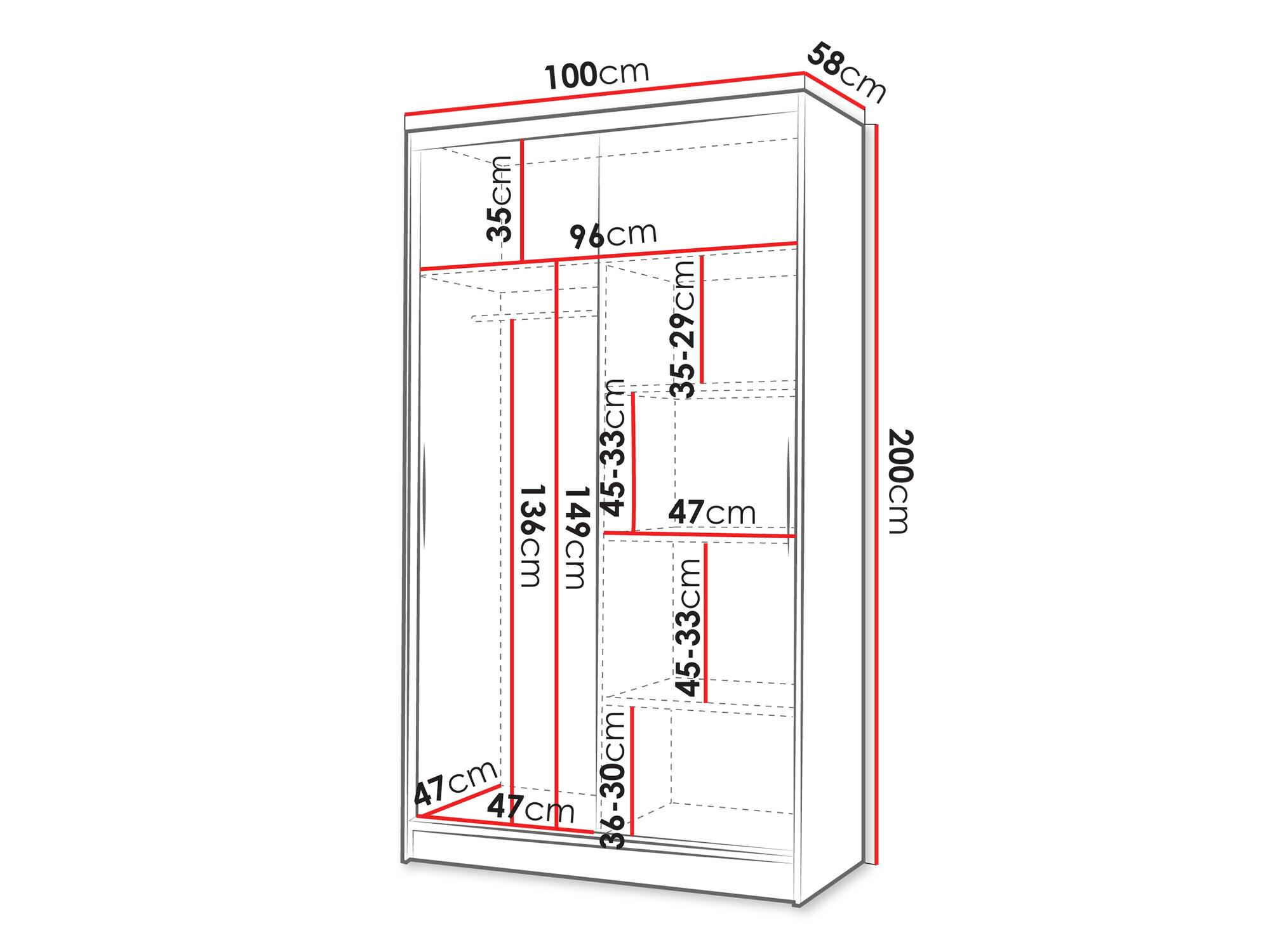 Шкаф Closico 165 (Сонома Дуб + Белый)