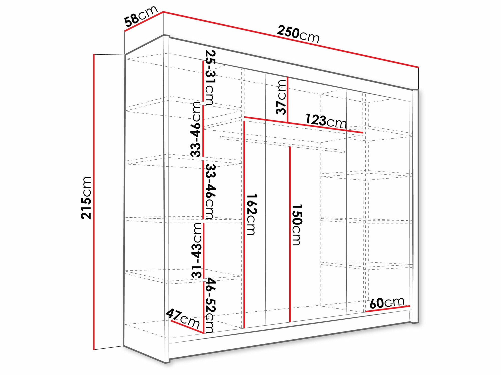 Skapis Closico 119 (Kašmirs)