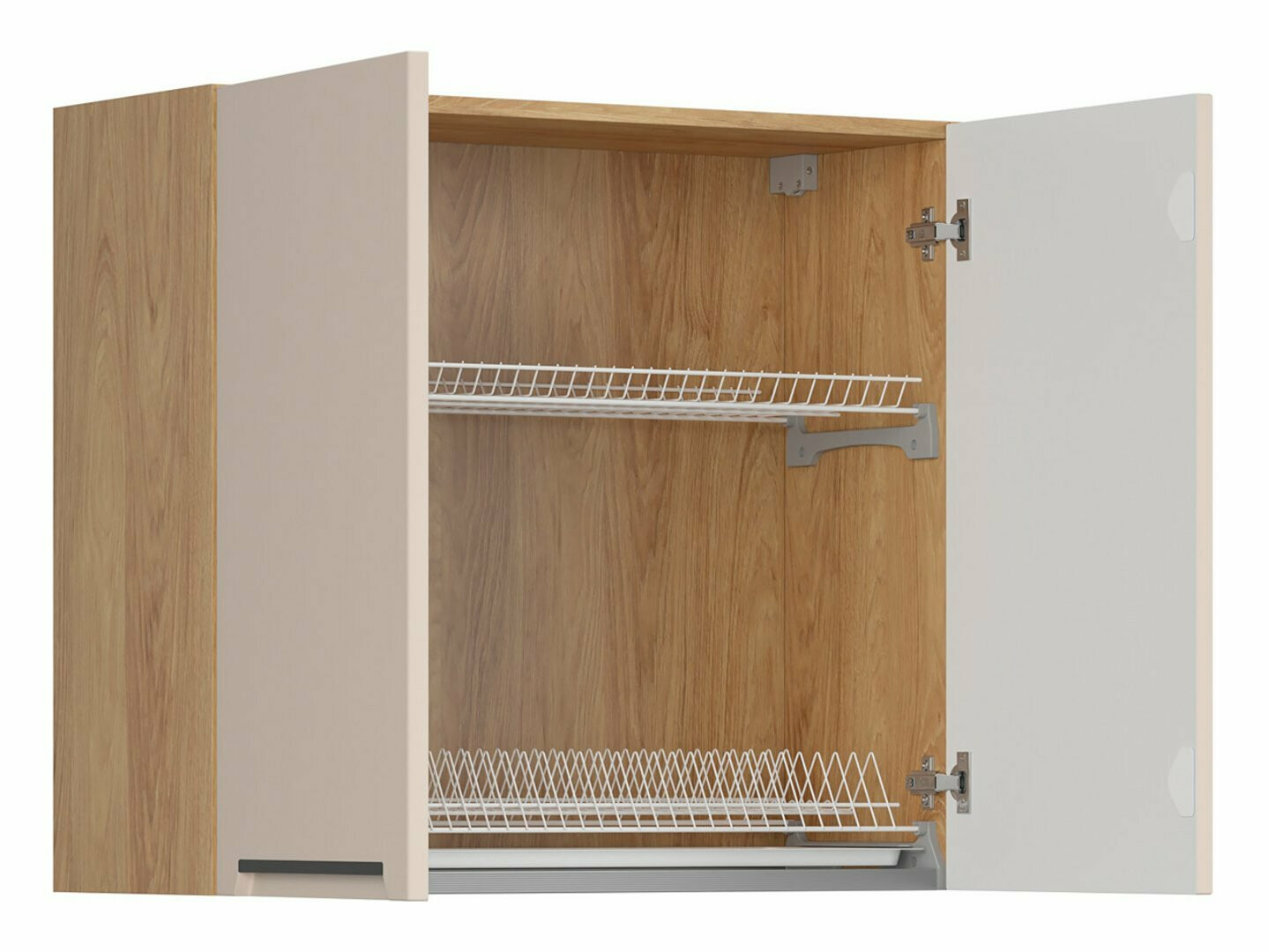 Moduļu piekarams skapis ar trauku žāvētāju Riso Beige 154