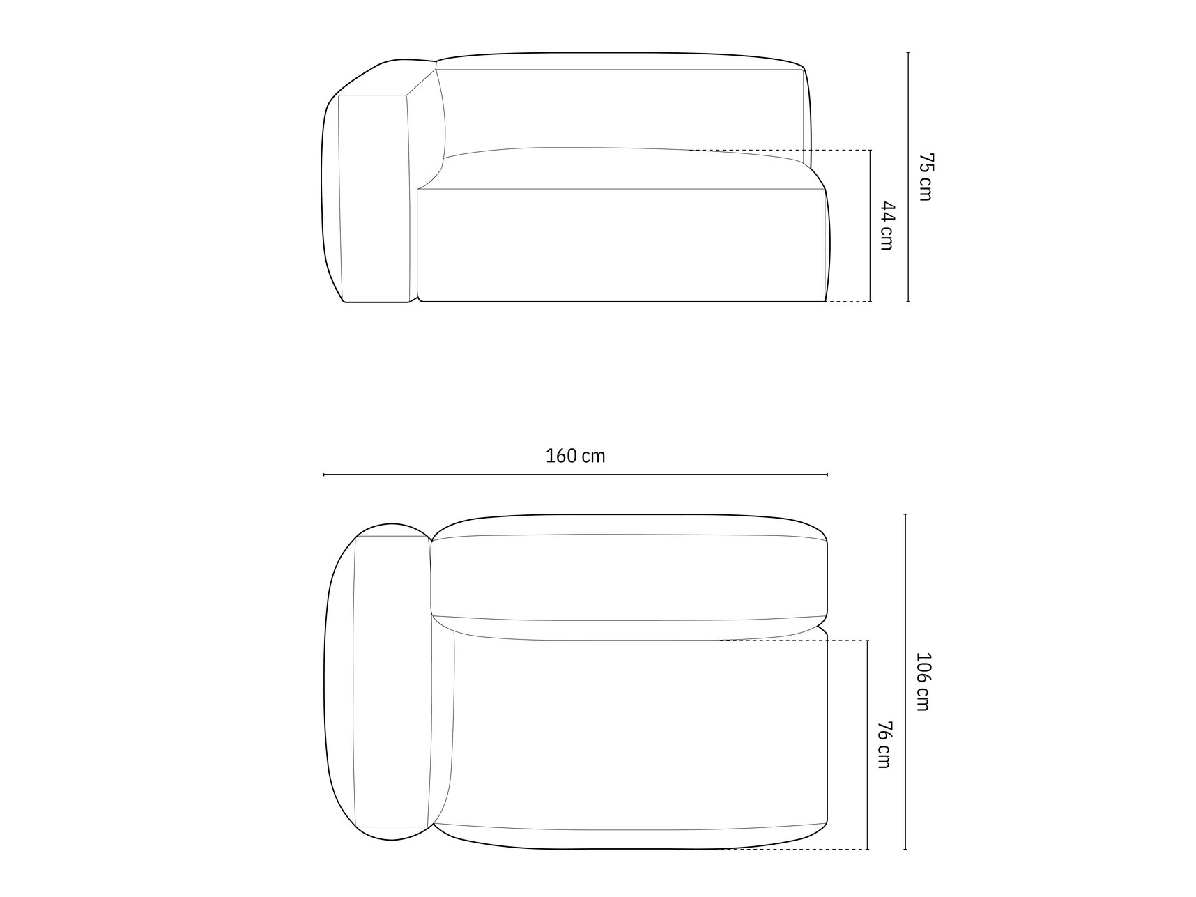 Moduļu krēsls Sorcoro 111 (Boston Gaišs Pelēks)