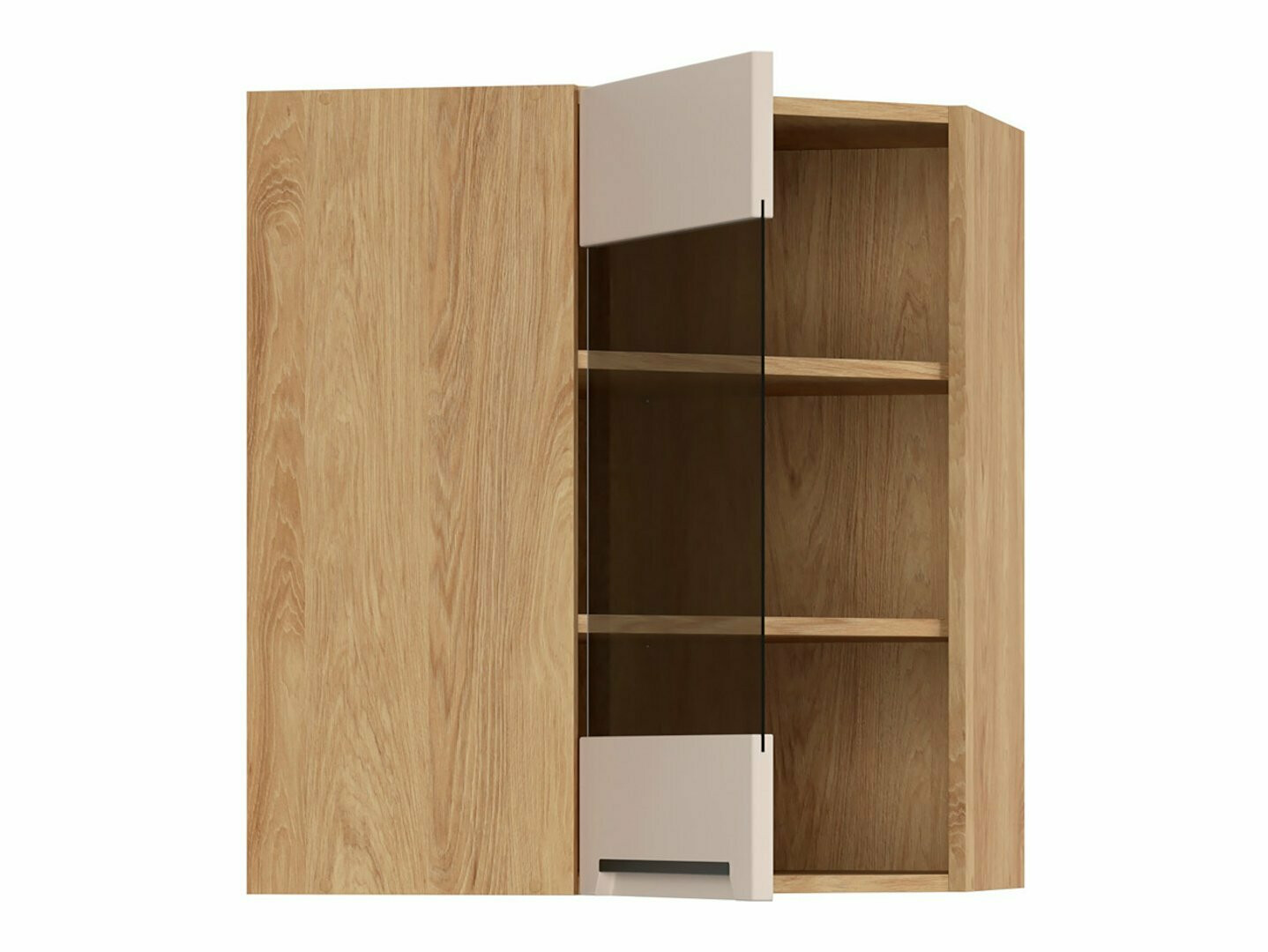 Moduļu piekarams stūra skapis Riso Beige 161