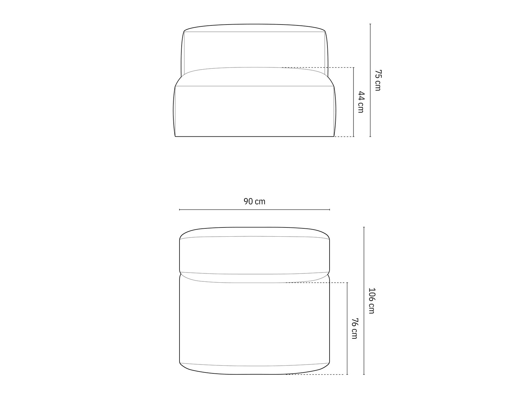 Moduļu krēsls Sorcoro 112 (Boston Light Grey)