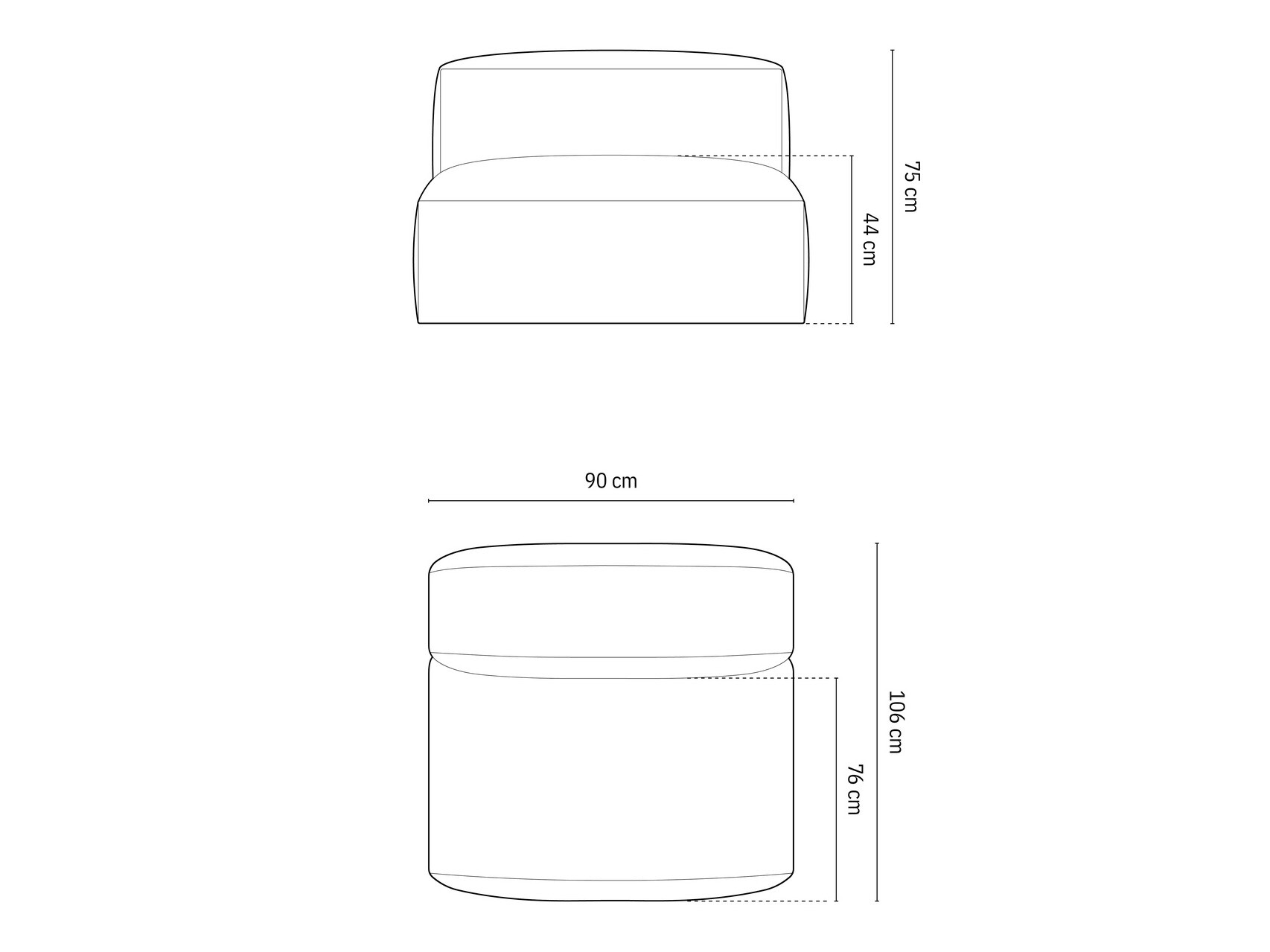 Moduļu krēsls Sorcoro 112 (Boston Trufa)