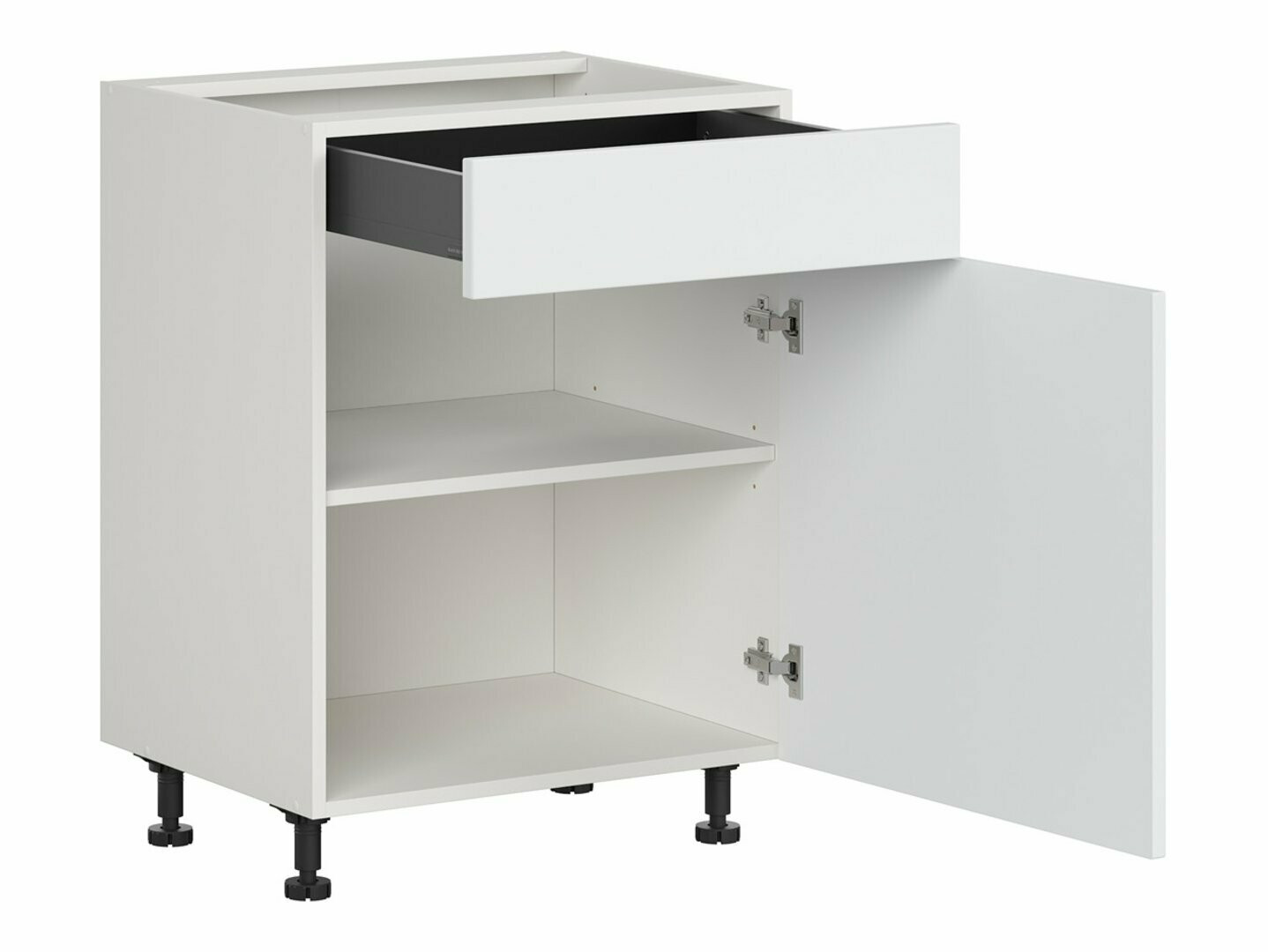 Moduļu skapis ar atvilktni un durvīm Top White 105