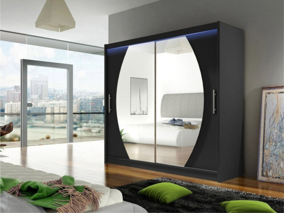 Skapis Closico 102 (Melns)