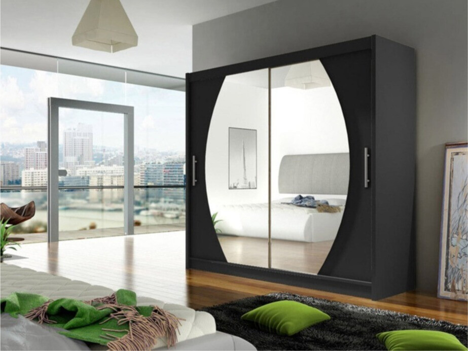 Skapis Closico 102 (Melns)