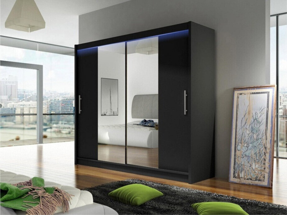 Skapis Closico 123 (Melns)