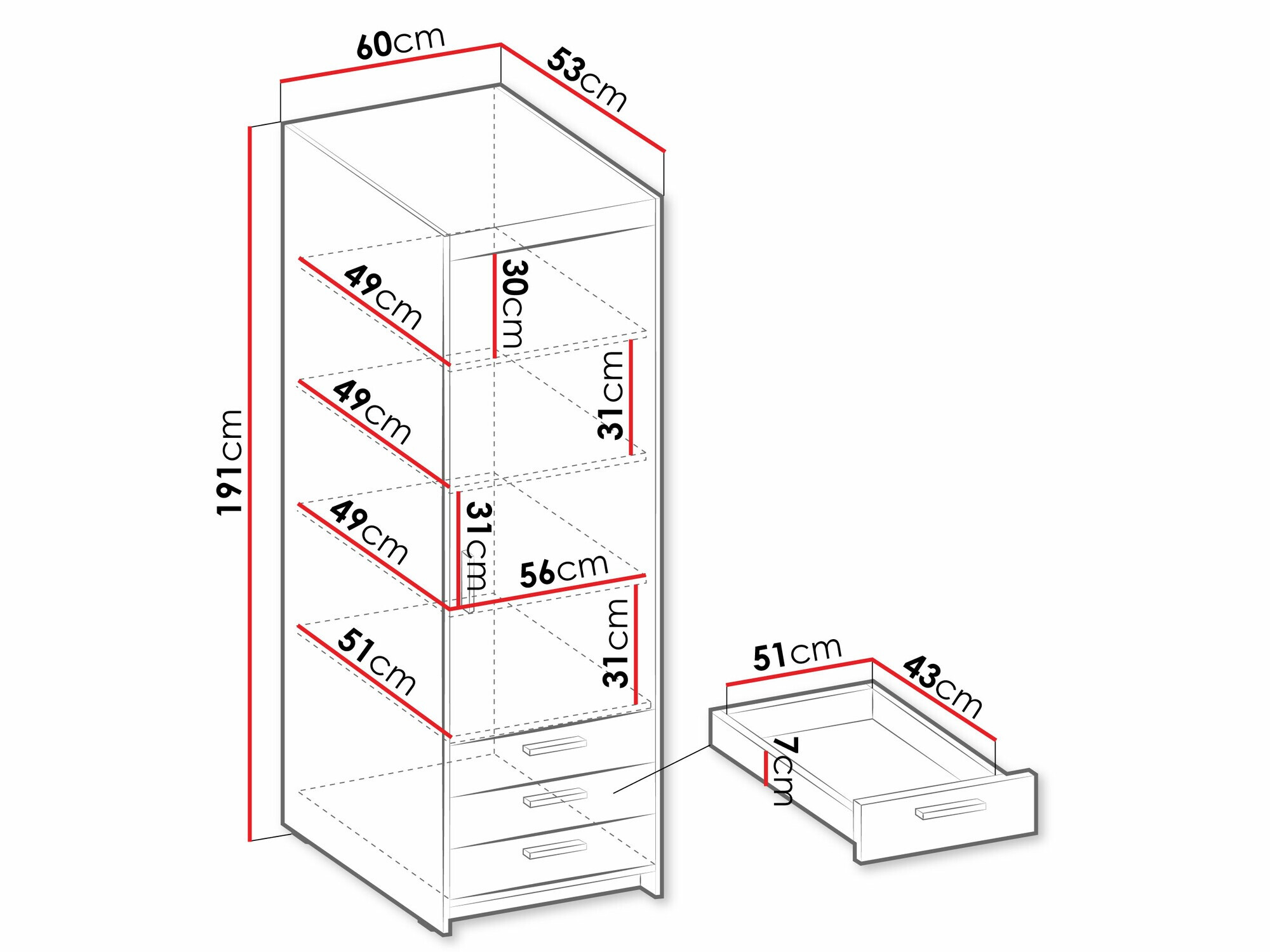 Стеллаж Novduni 110 (Сонома Дуб)