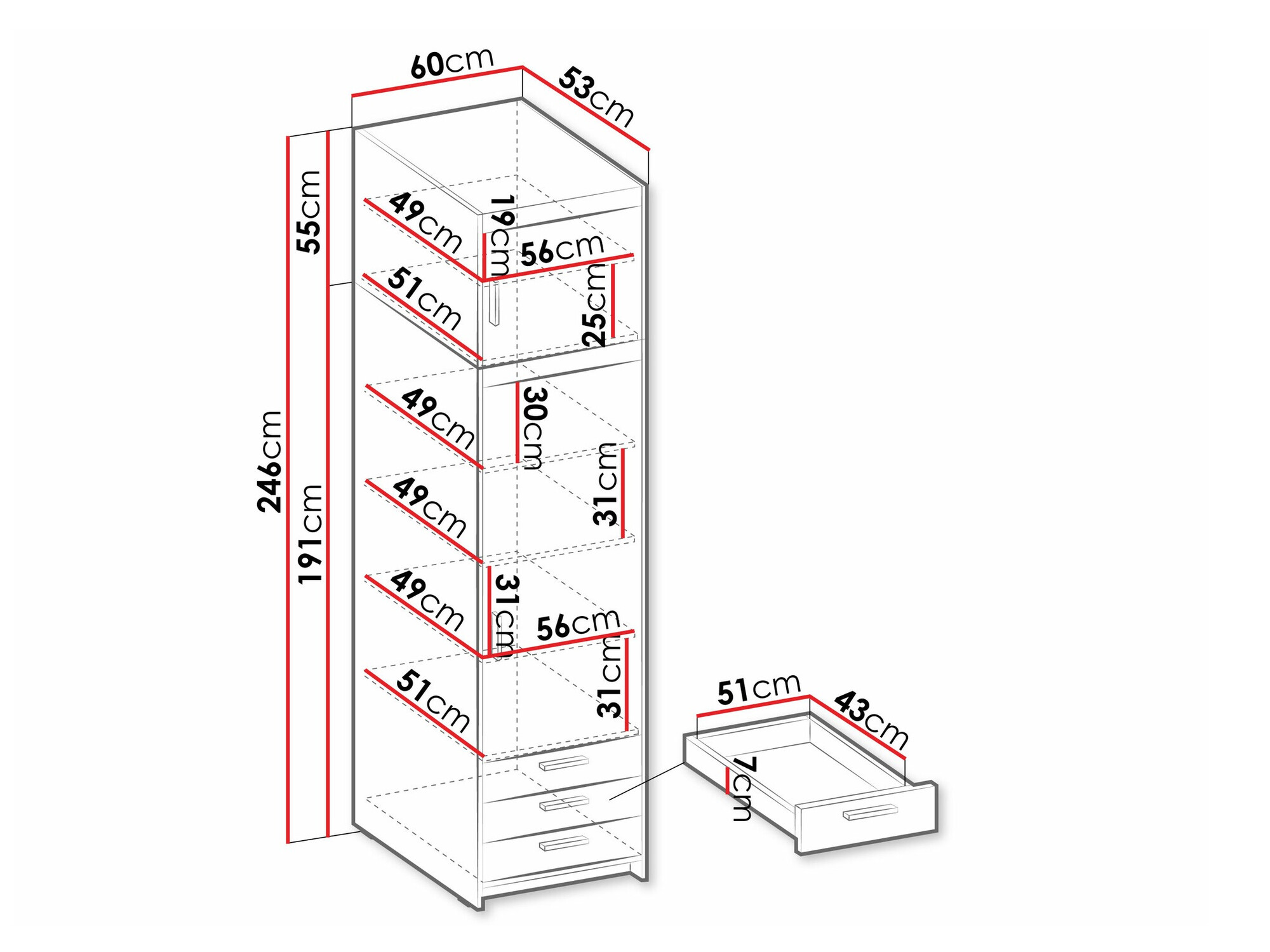 Стеллаж Novduni 111 (Дуб лефкас)