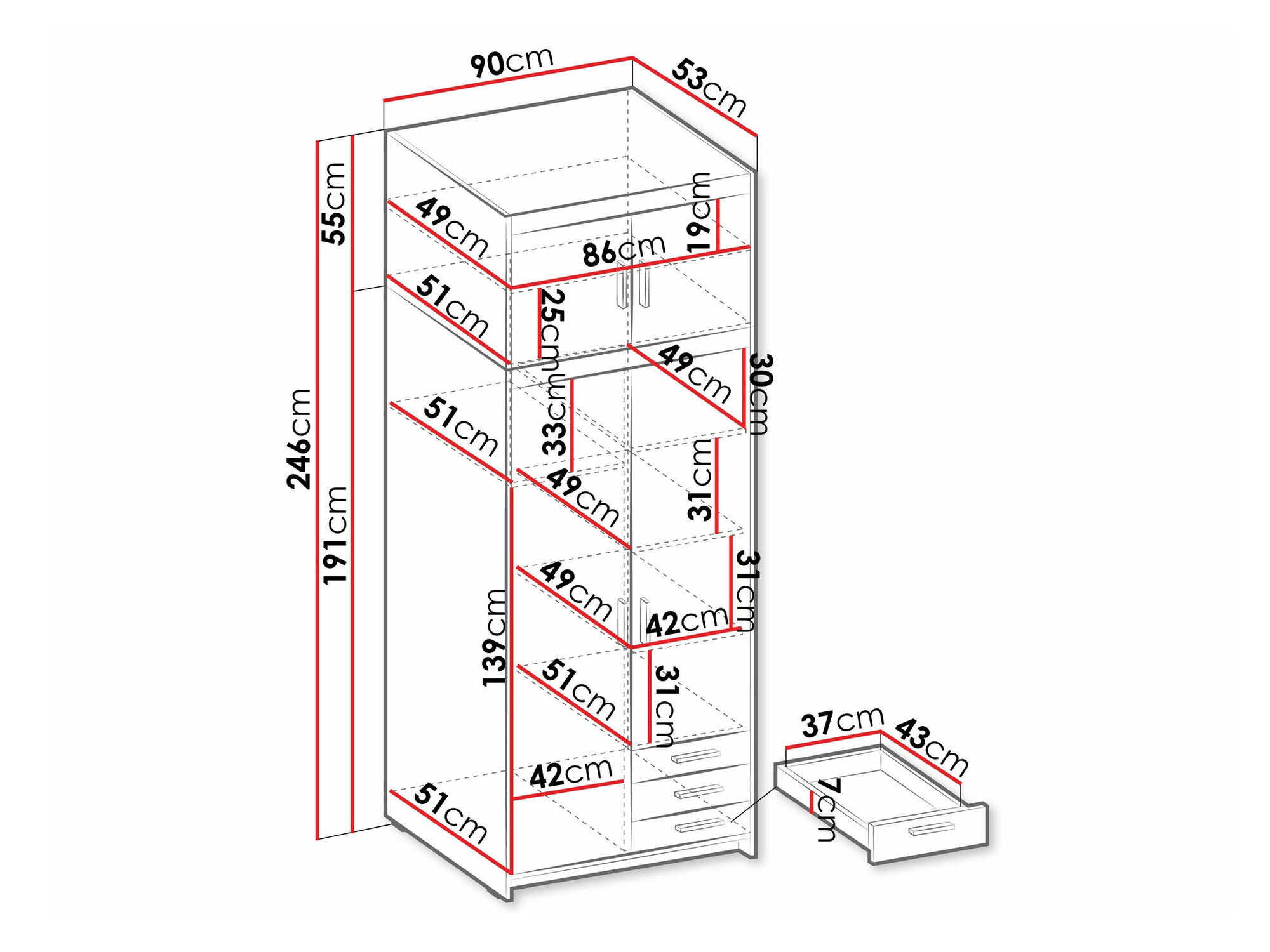 Skapis Novduni 113 (Sonomas ozols)