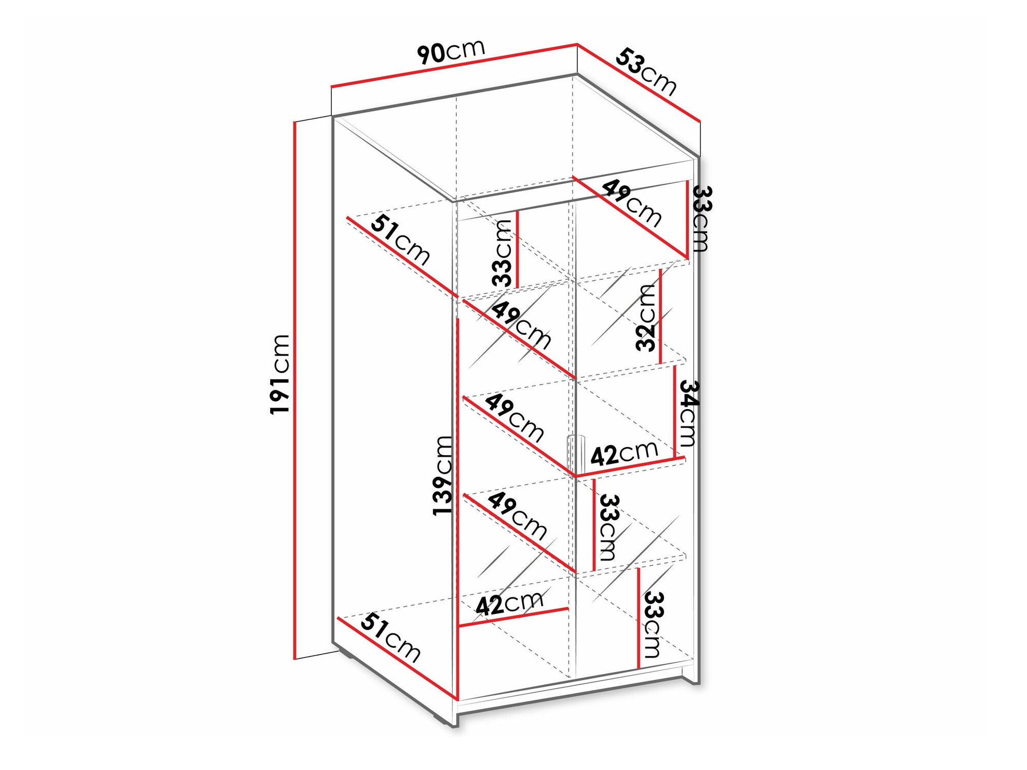 Skapis Novduni 114 (Balts)