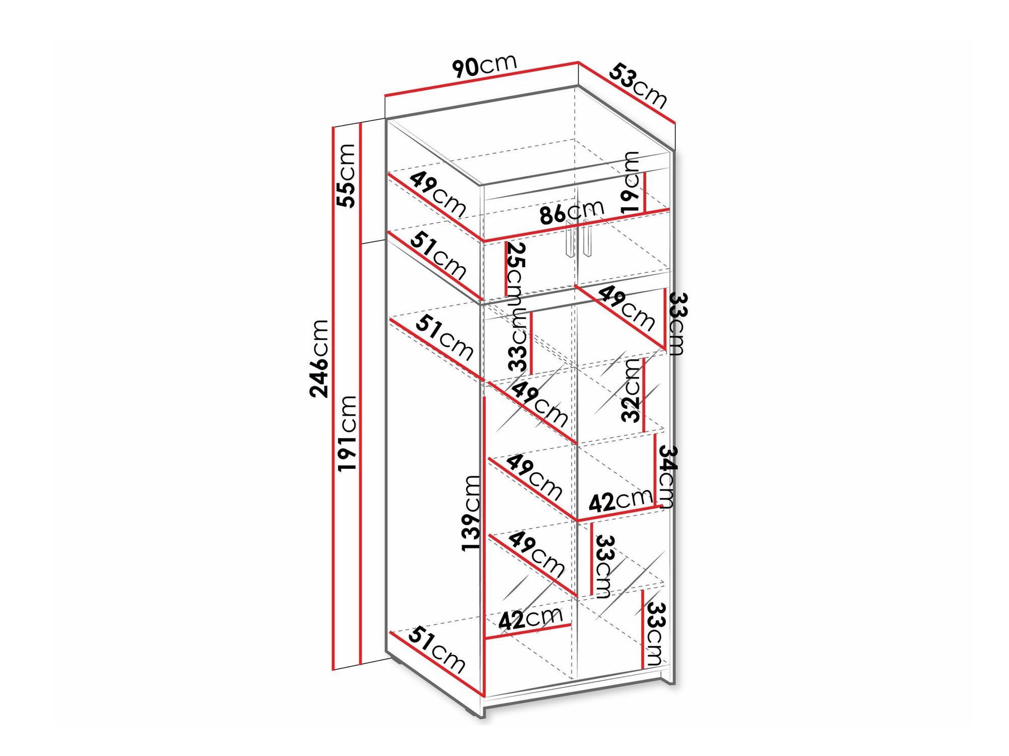 Skapis Novduni 119 (Sonomas ozols)