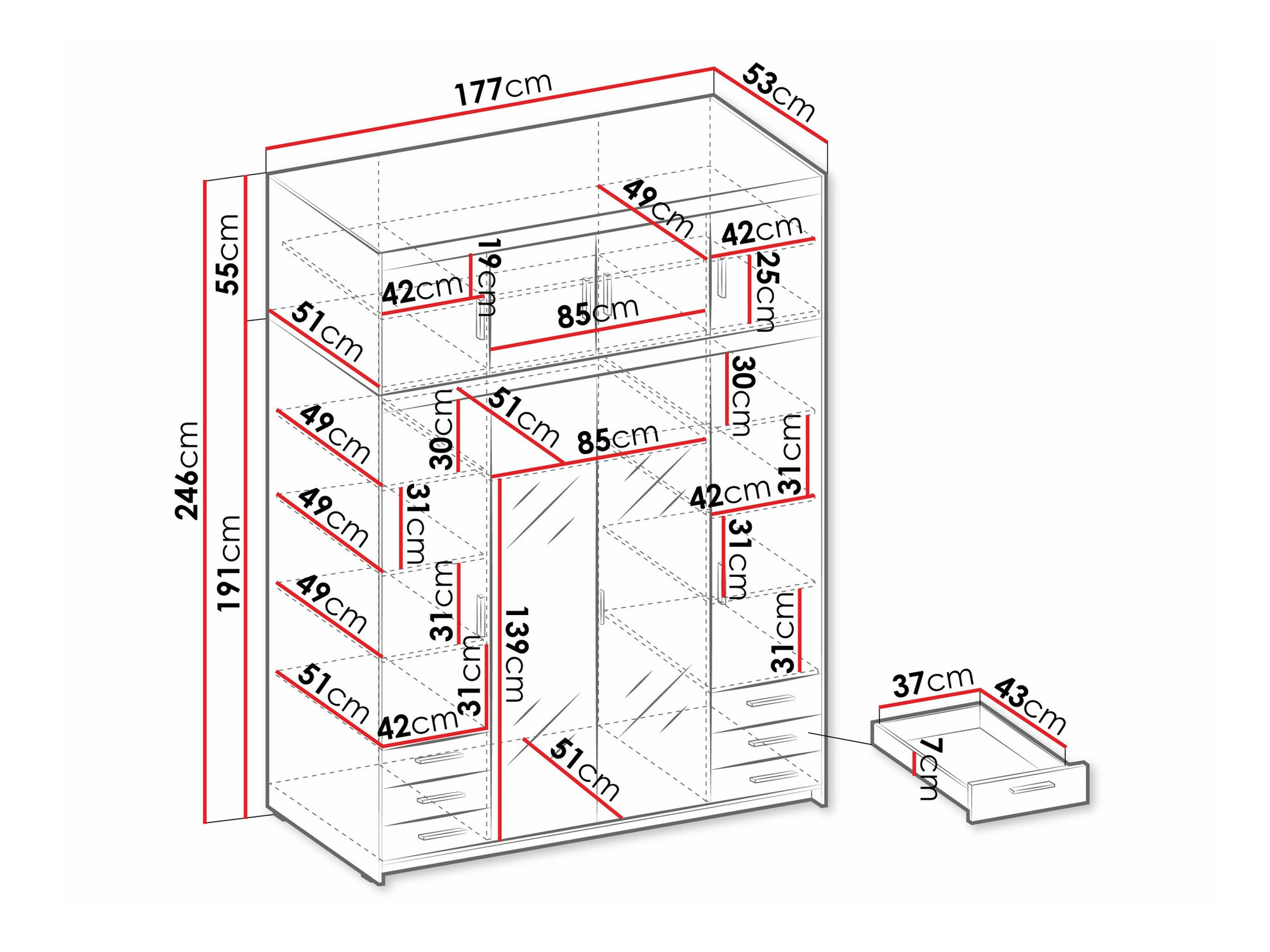 Skapis Novduni 120 (Lefkas ozols)