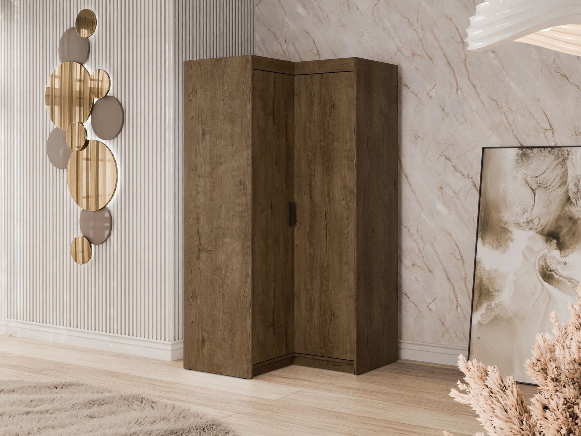 Stūra skapis Novduni 116 (Lefkas ozols)