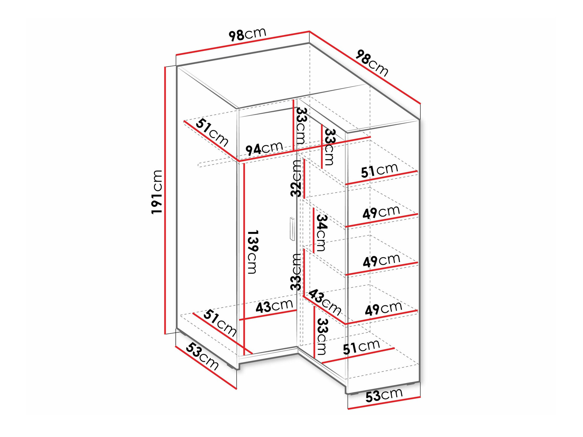 Угловой шкаф Novduni 116 (Сонома Дуб)