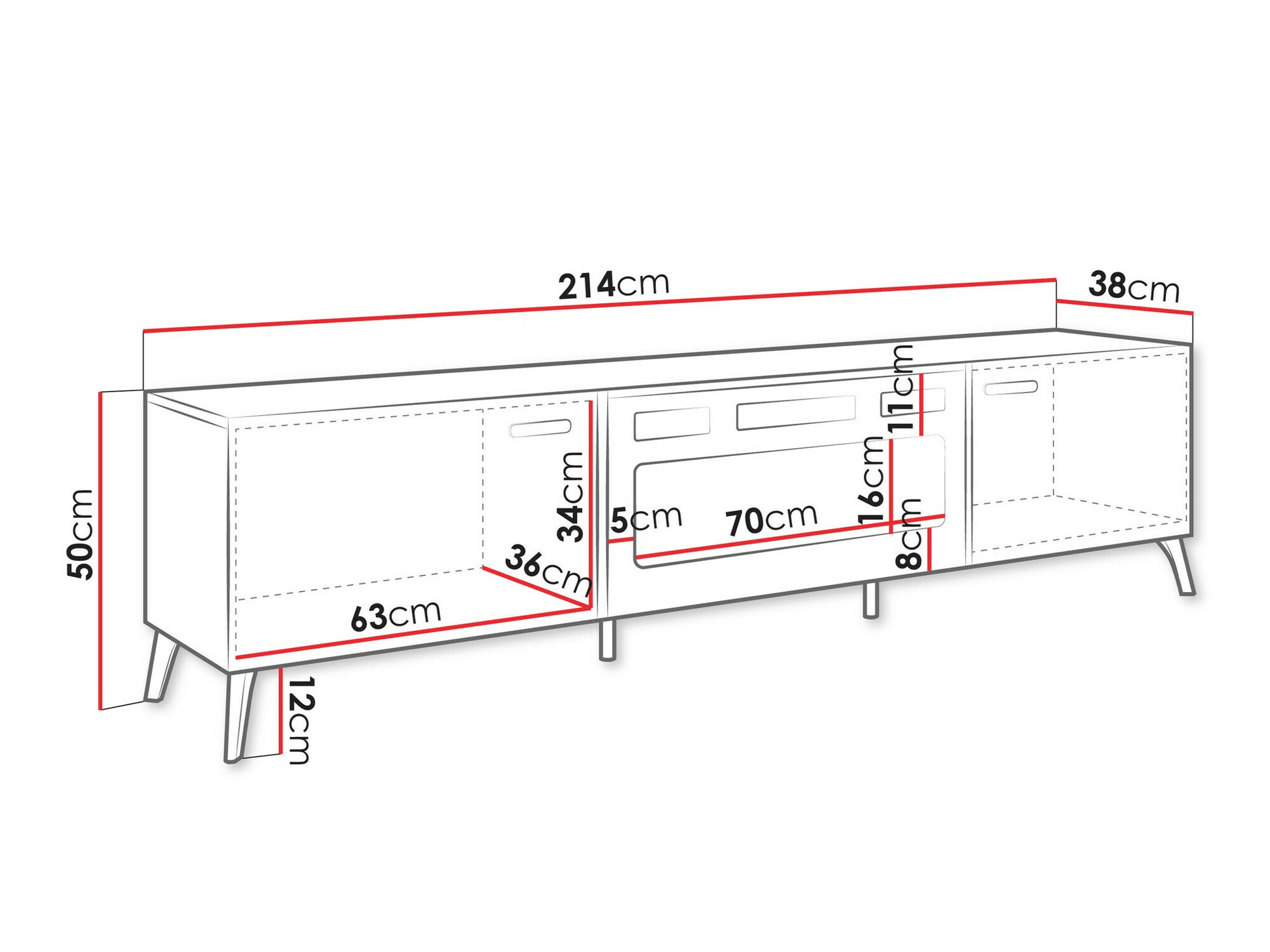 TV galds Comfivo Teslomo 112 (Kašmirs + Glancēts kašmirs)