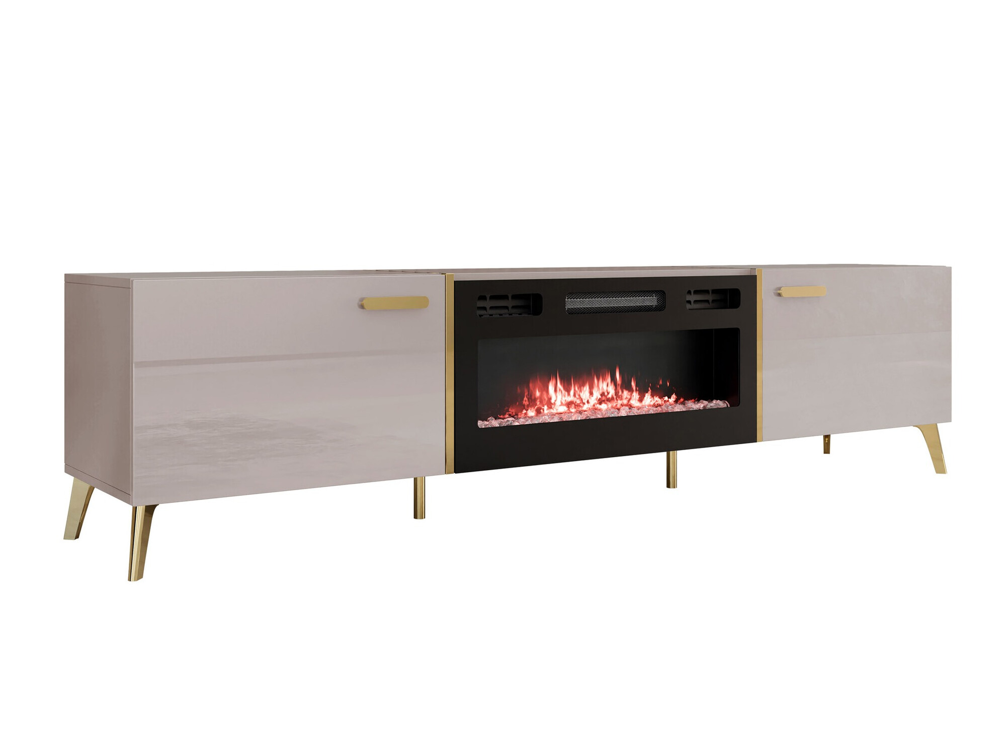 ТВ тумба Comfivo Teslomo 112 (Кашемир + Глянцевый кашемир)