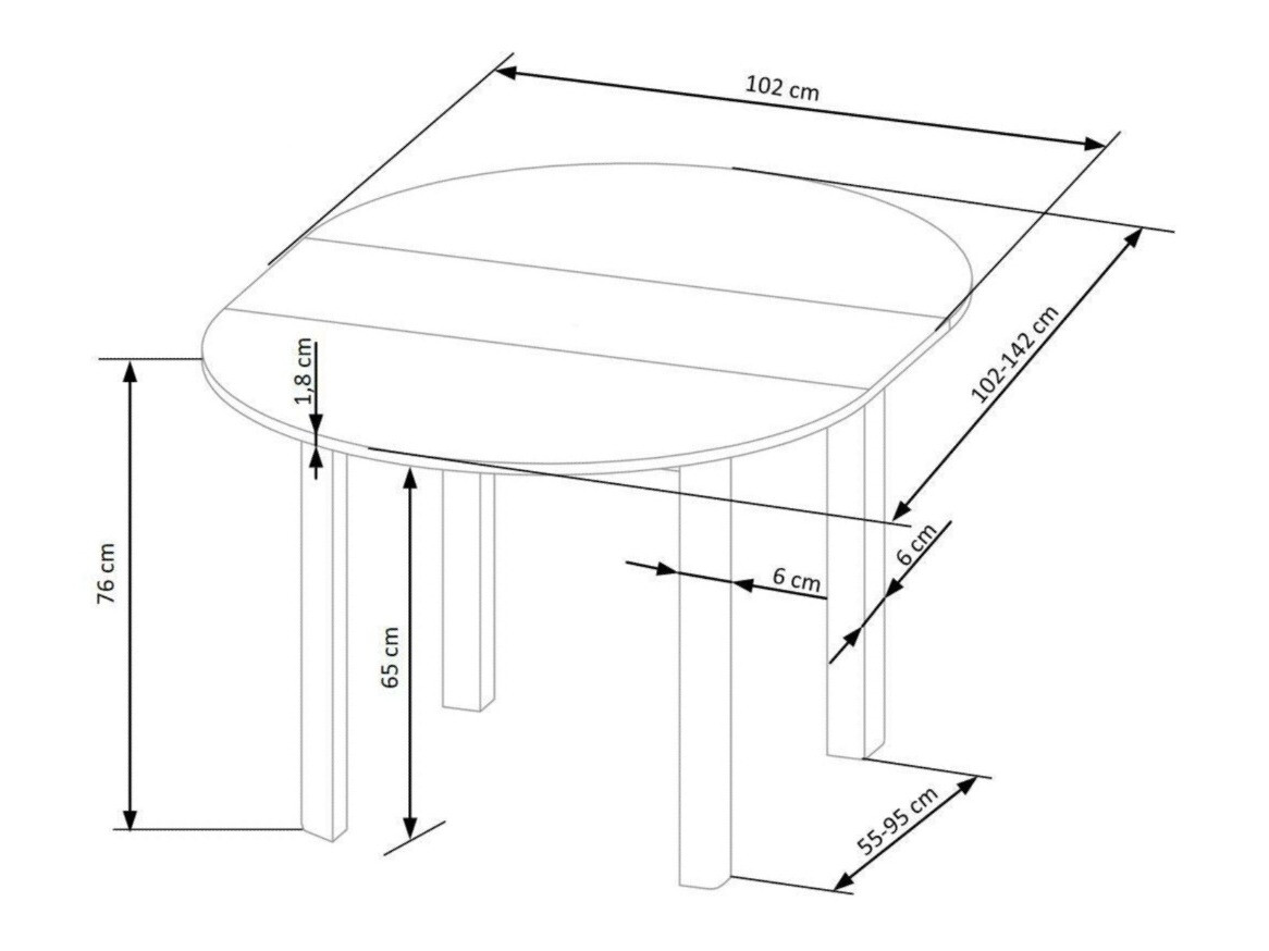 Cтол Houston 961 (Artisan дуб + Чёрный)