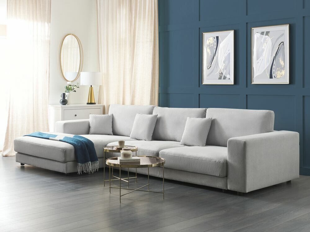 Stūra dīvāns Berwyn 2485 (Gaiši pelēks)