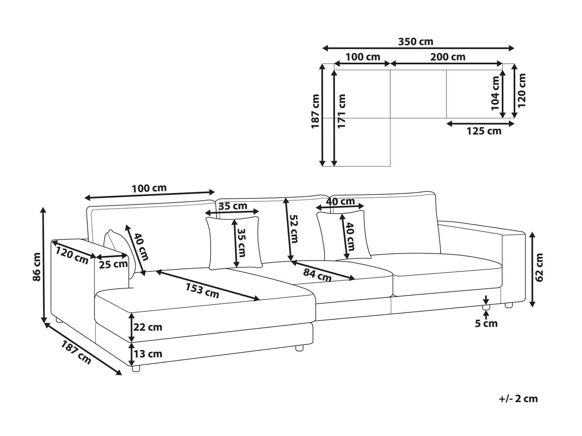 Stūra dīvāns Berwyn 2485 (Gaiši pelēks)