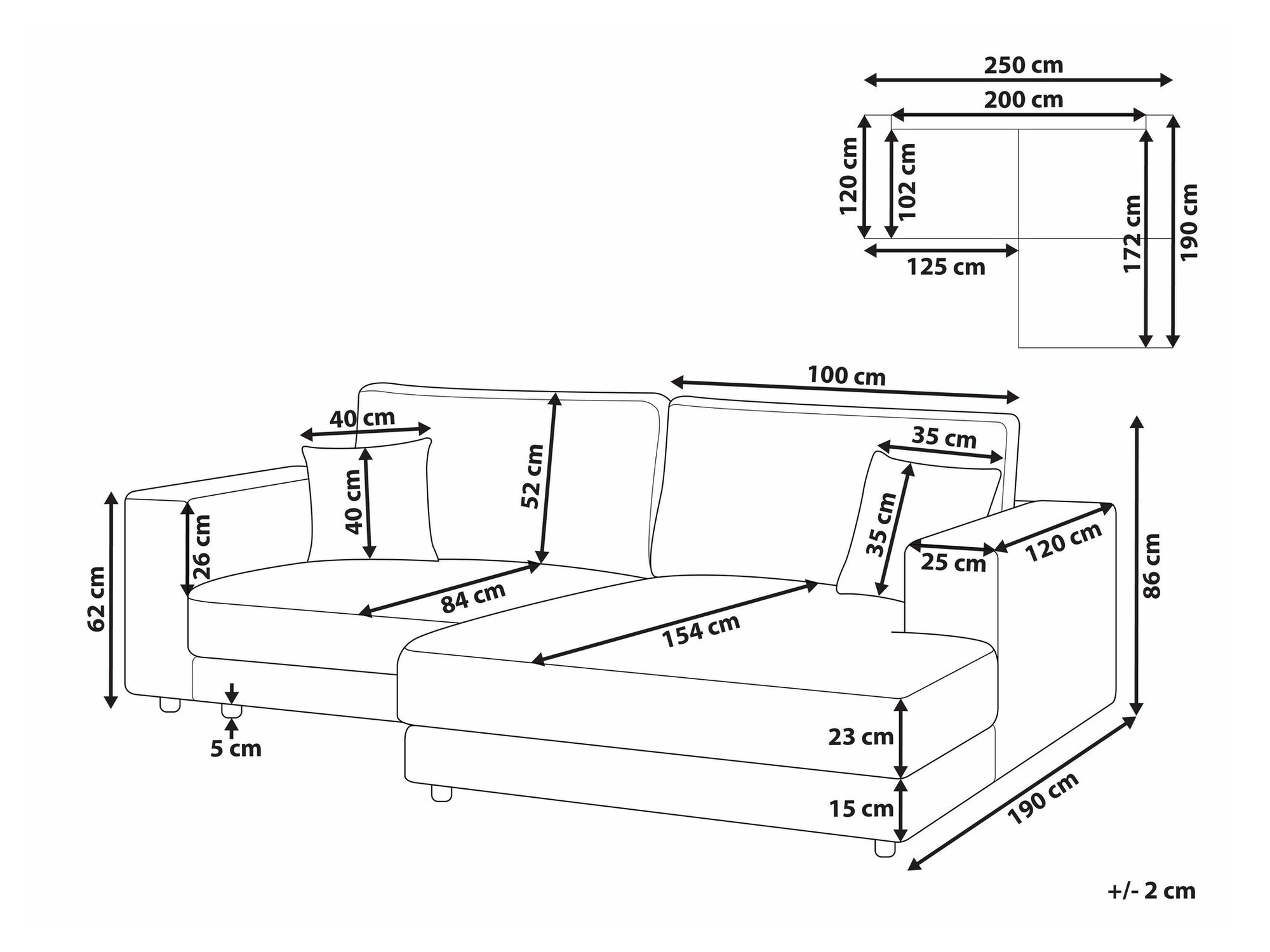 Stūra dīvāns Berwyn 2486 (Sarkans)