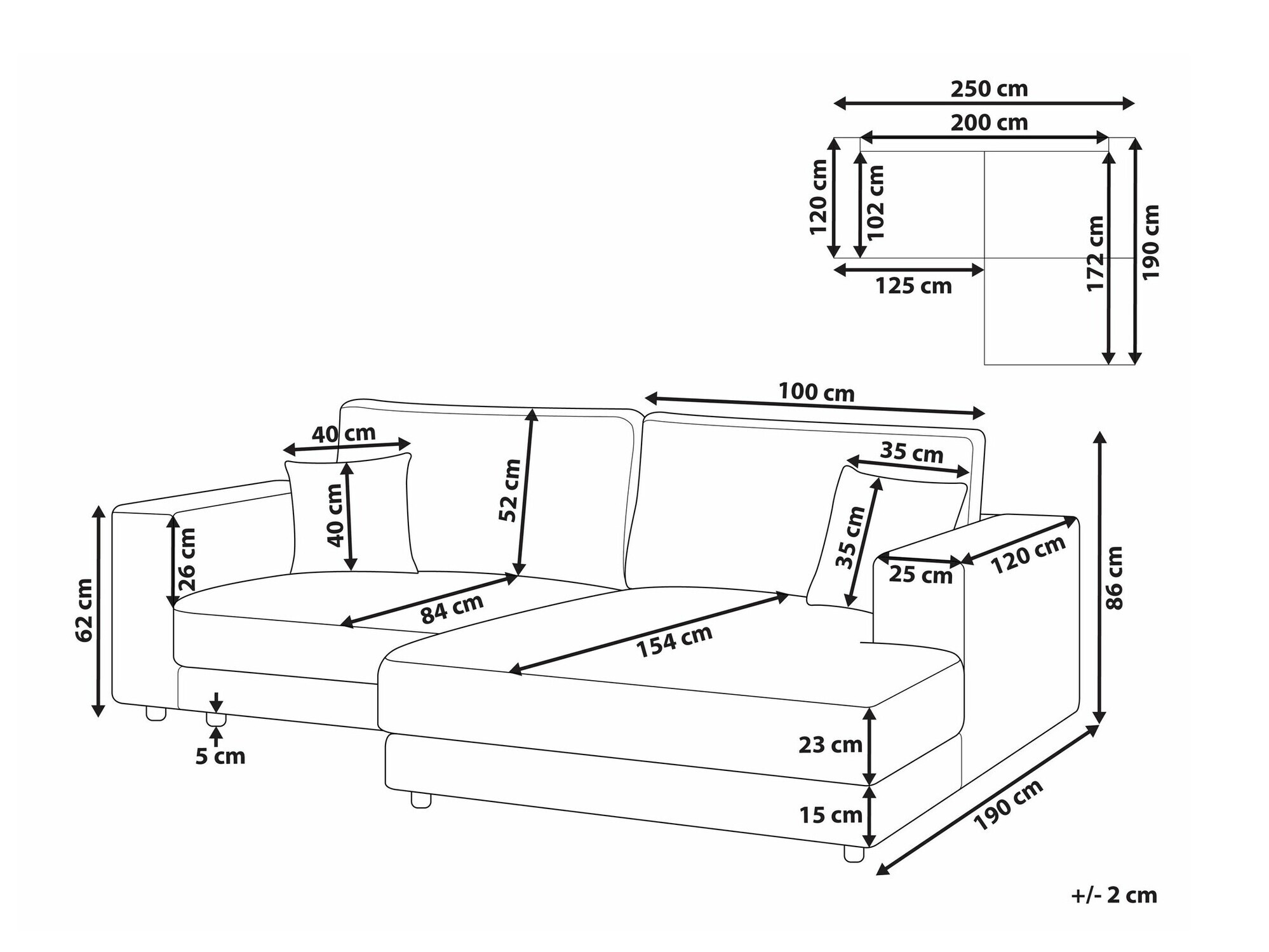 Угловой диван Berwyn 2486 (Белый)