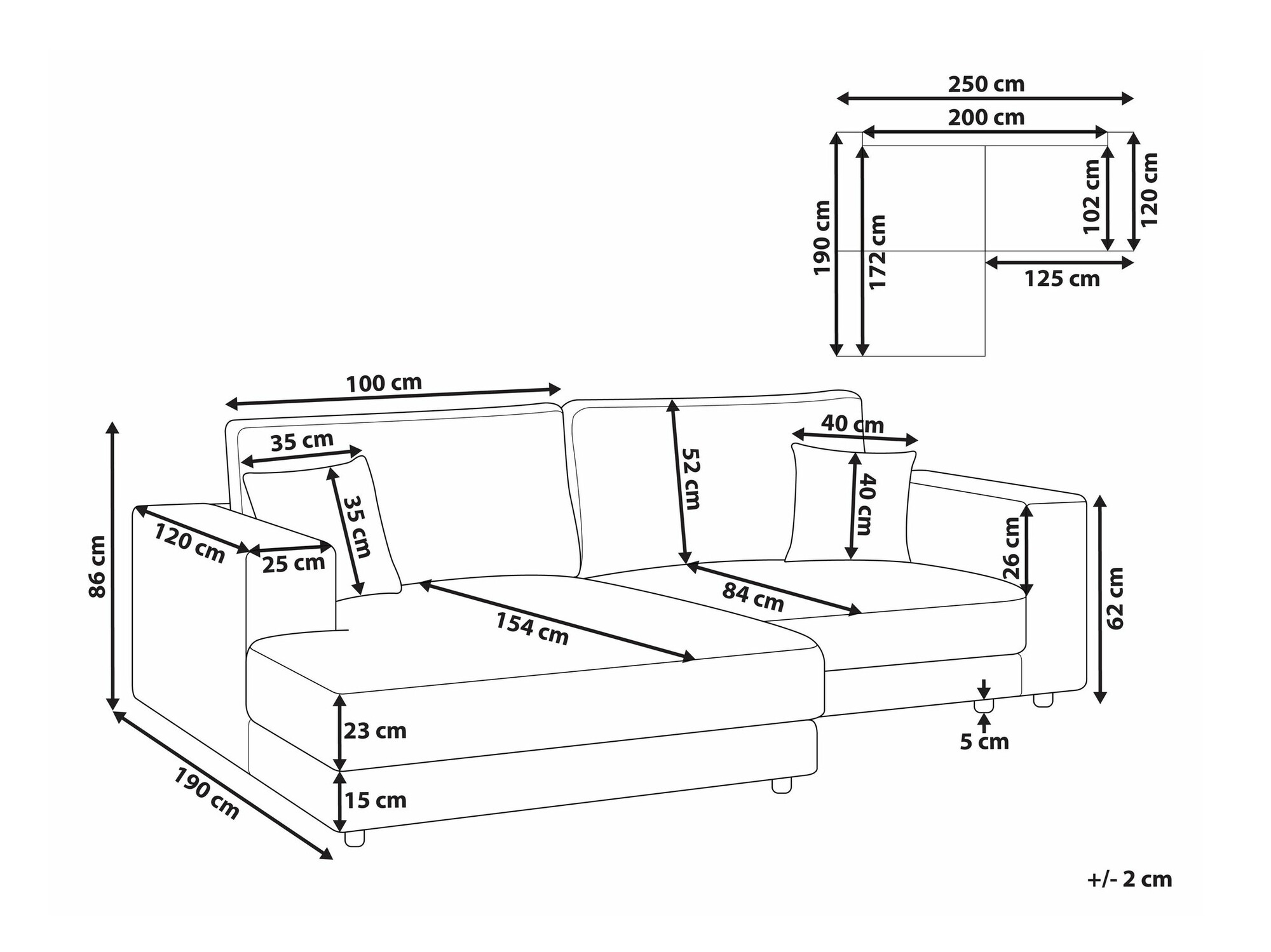 Угловой диван Berwyn 2486 (Белый)