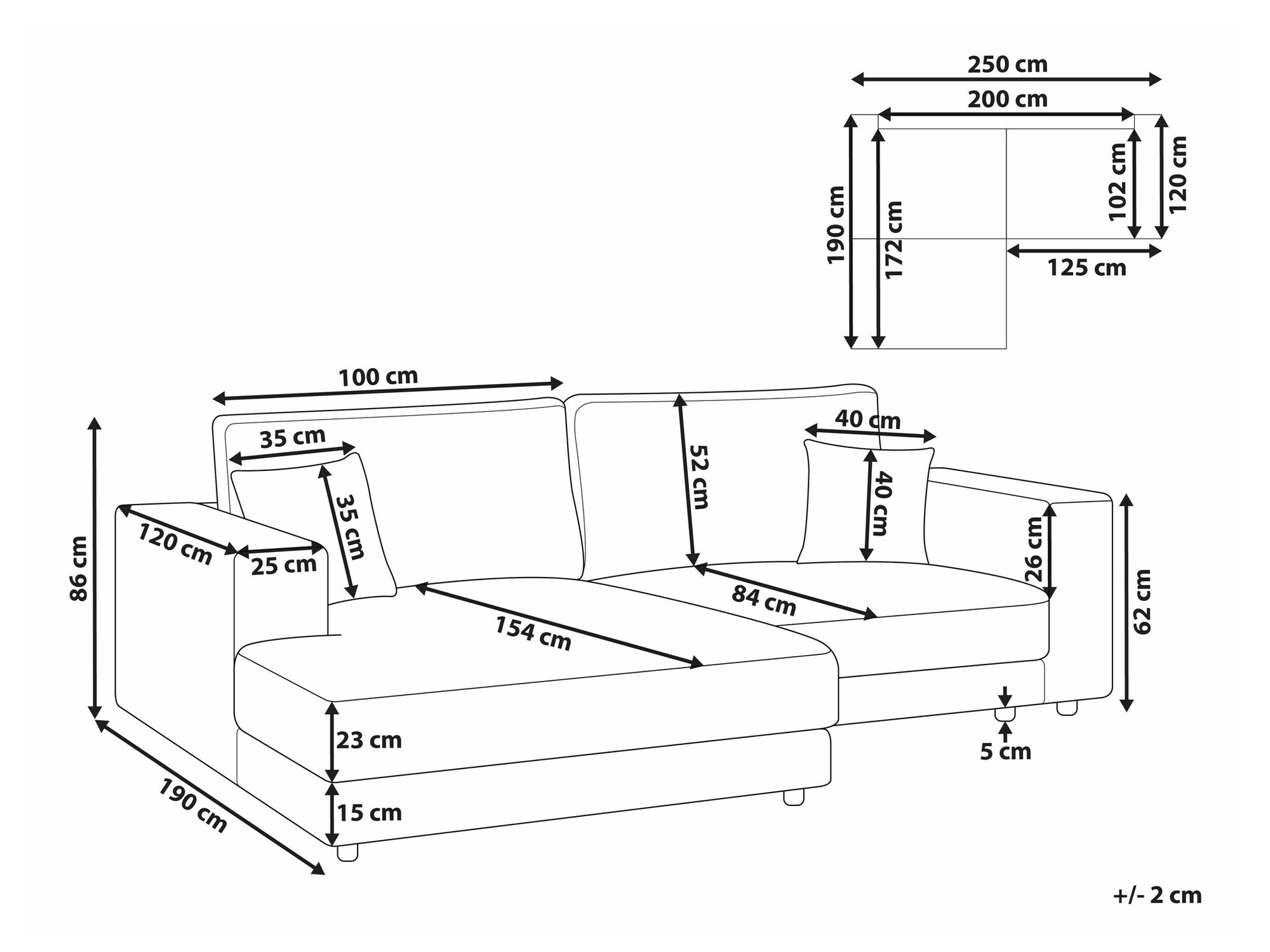 Угловой диван Berwyn 2486 (Светло-серый)