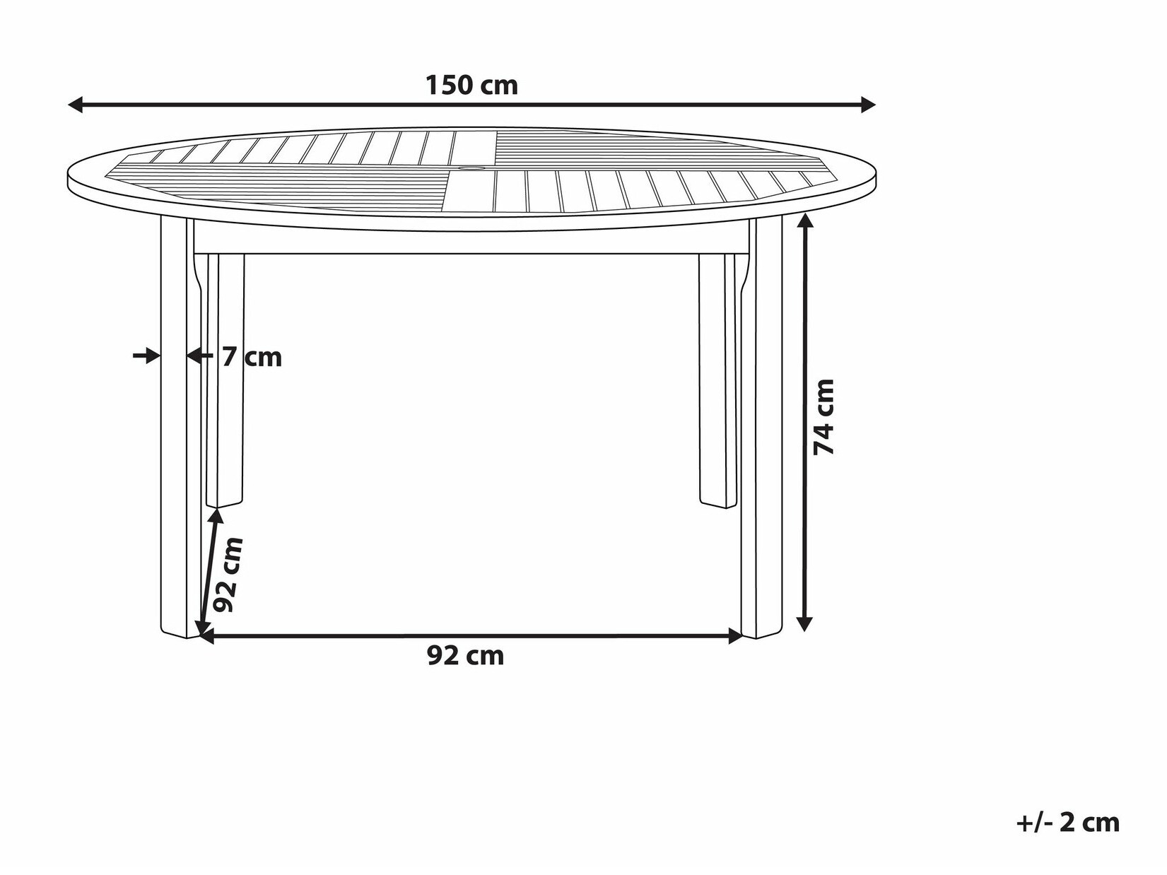 Dārza galds Berwyn 2491