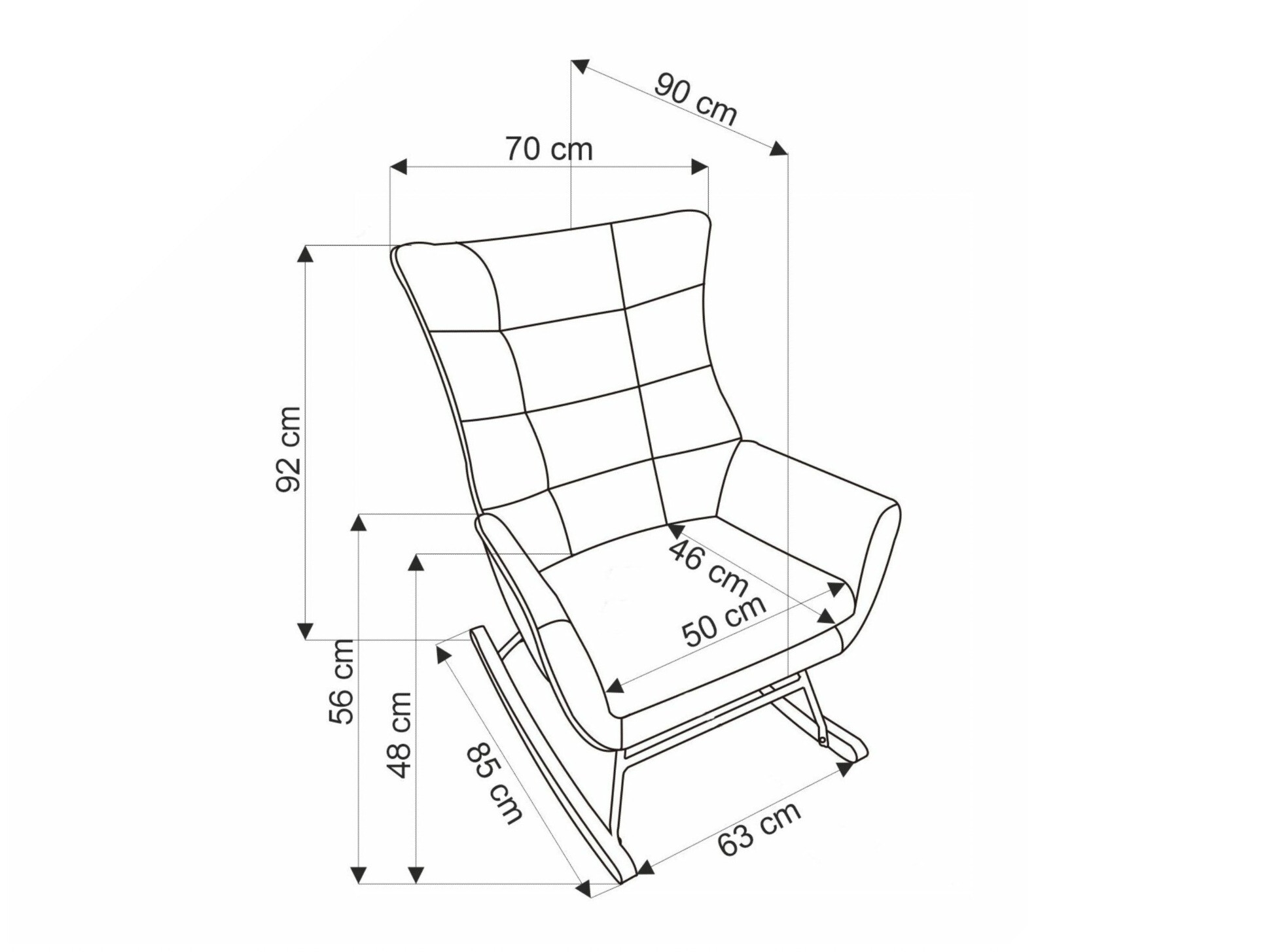 Кресло-качалка Houston 1863 (Желтый)