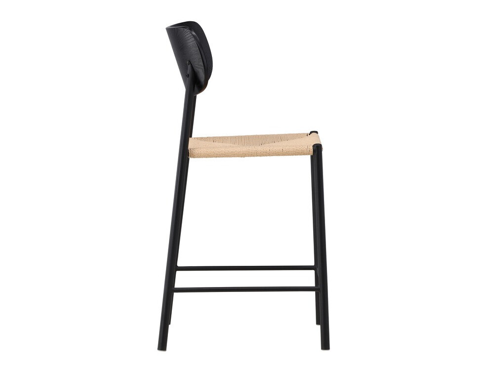 Низкий барный стул Dallas 4705 (Чёрный + Светло-коричневый)