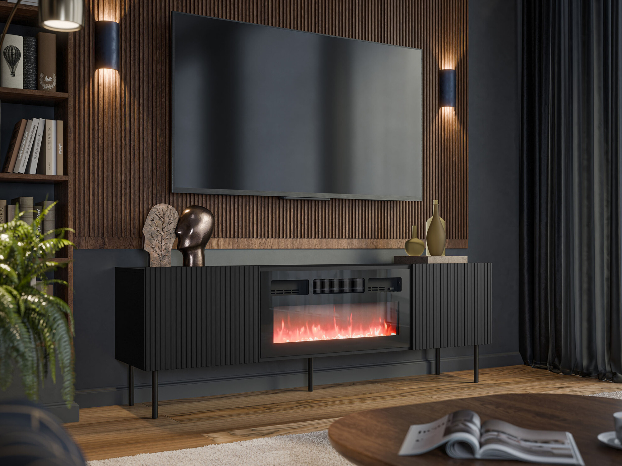 TV galds Charlotte 210 (Melns)