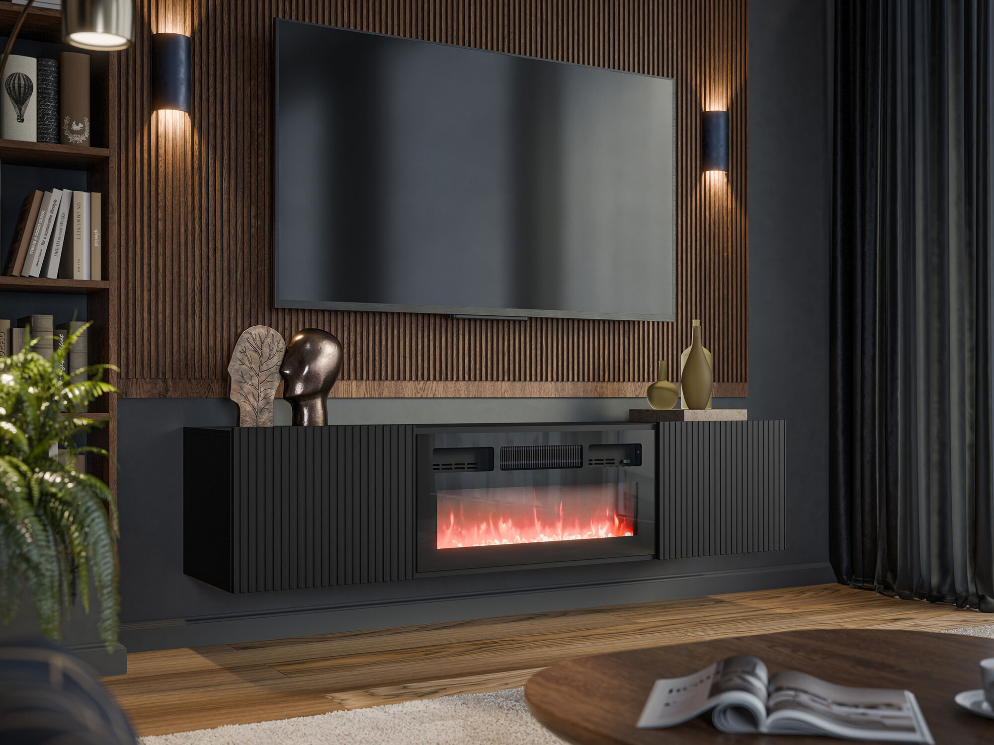 TV galds Charlotte 210 (Melns)