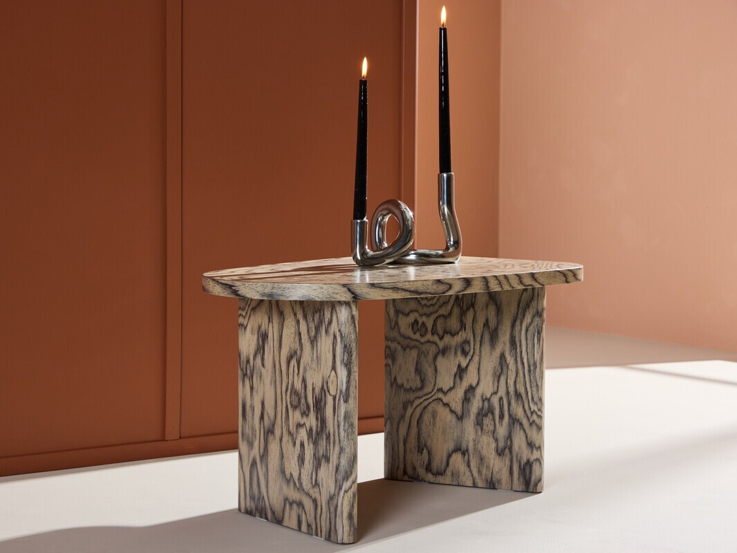 Žurnālu galdiņš Dallas 4214 (Gaišs koks + Pelēks)