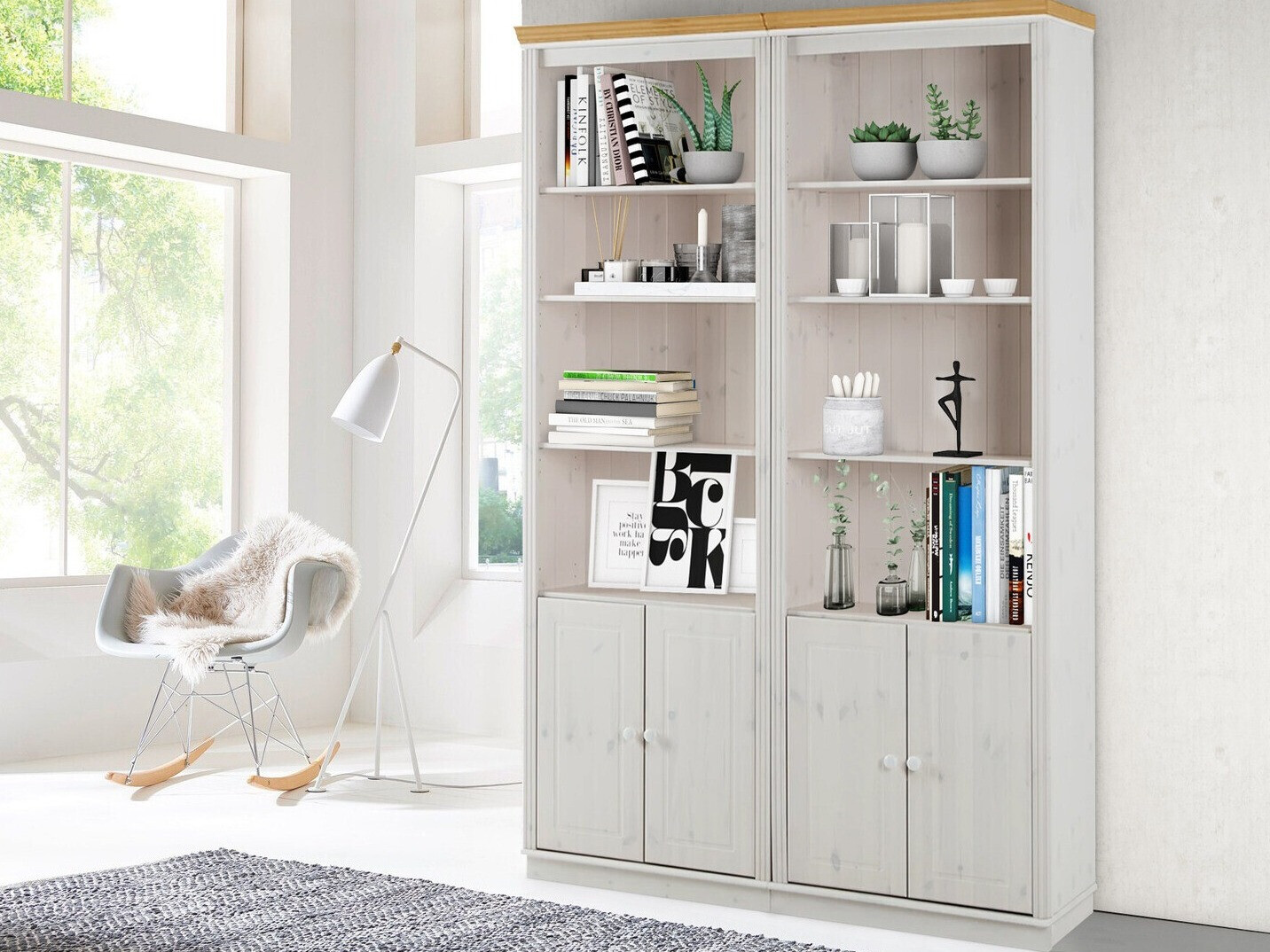 Набор полок Saltoro 115 (Белый + Медовый дуб)