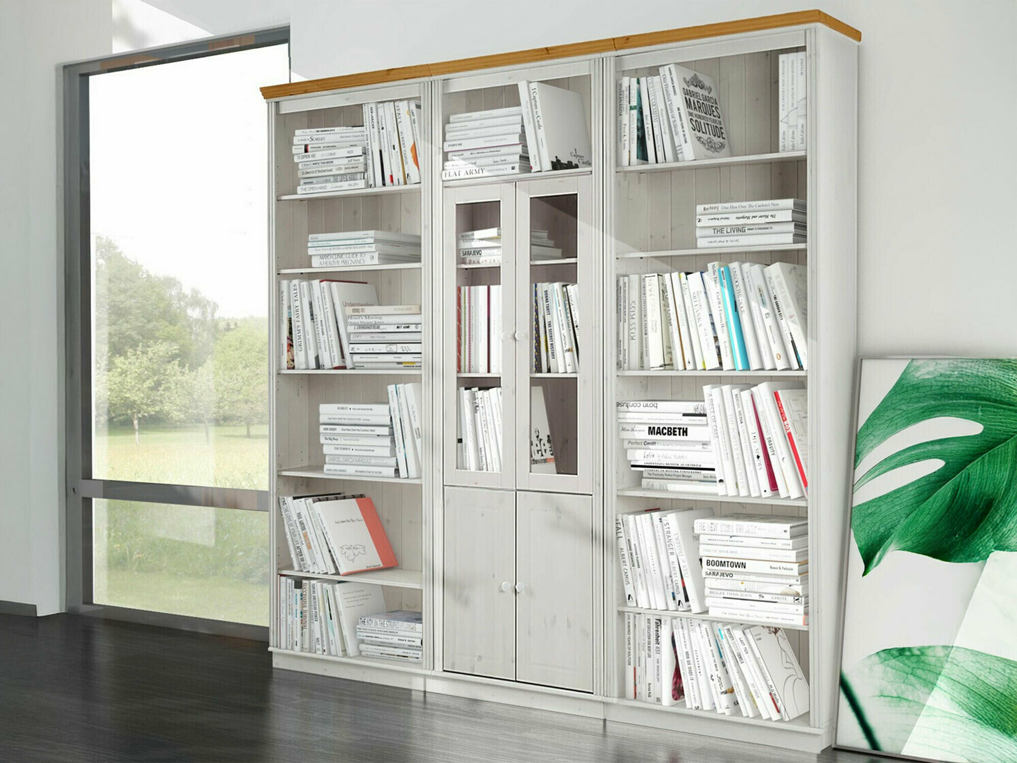 Plauktu komplekts Saltoro 113 (Balts + Medus ozols)