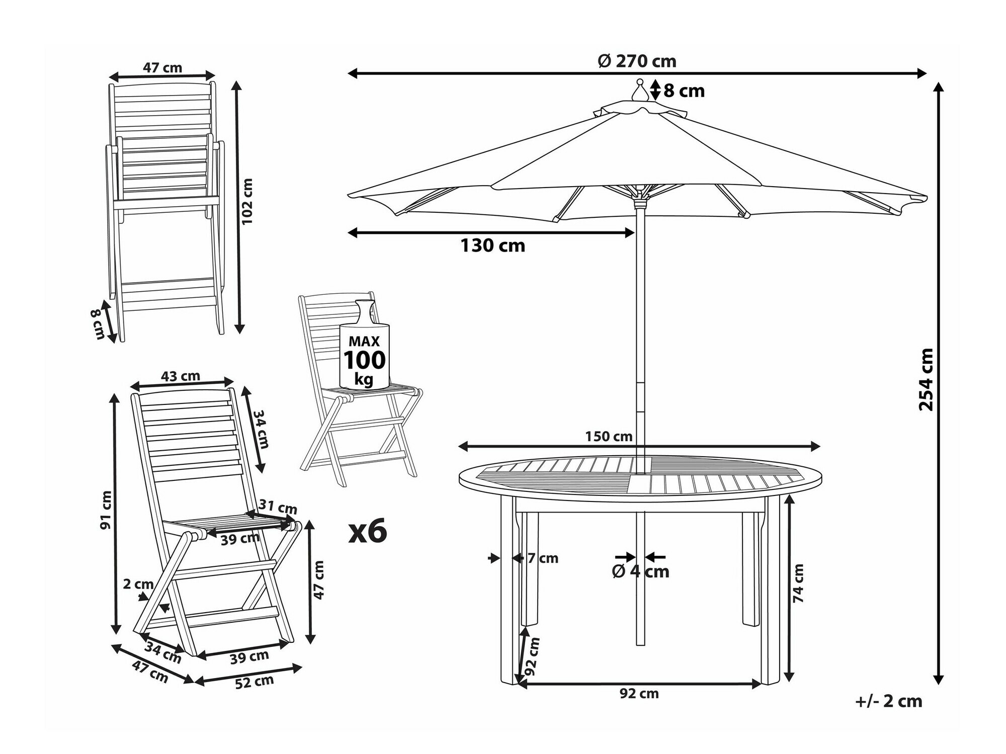 Стол и стулья Berwyn 2493
