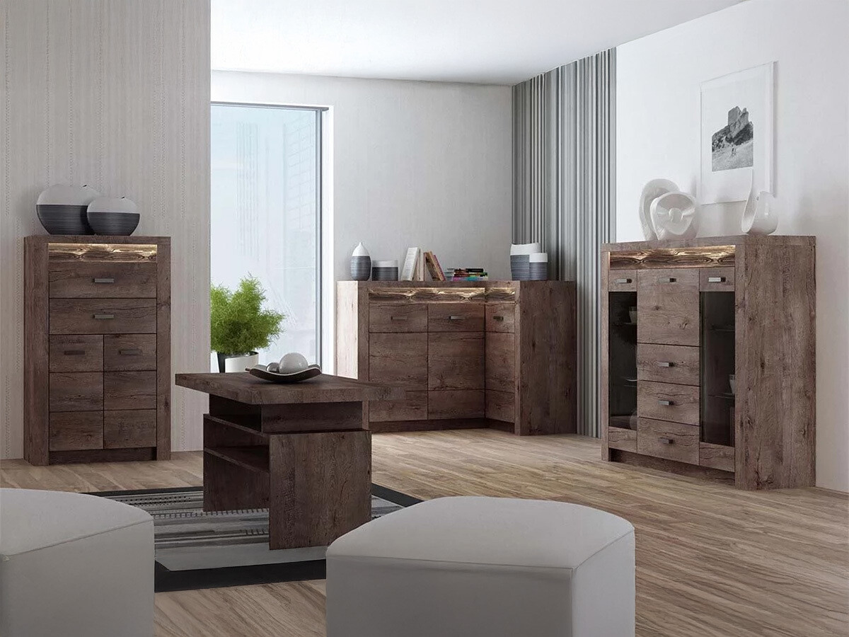 Stūra skapis Serfeno 112 (Tumši pelni)