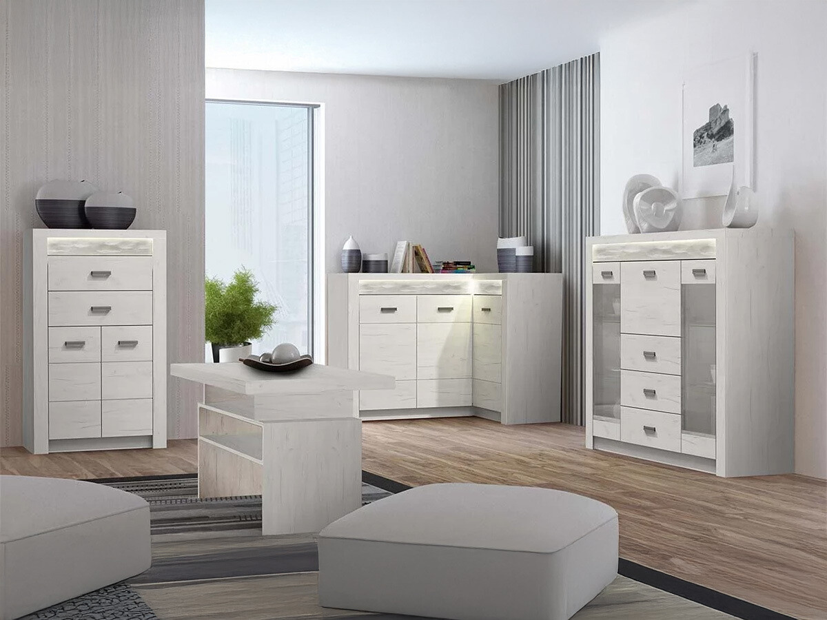 Stūra skapis Serfeno 113 (Amatniecības balts)