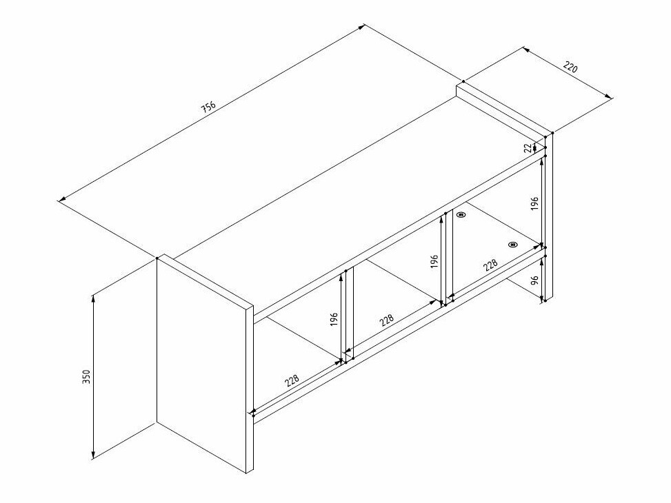 Вешалка Asheboro 163 (Антрацит)