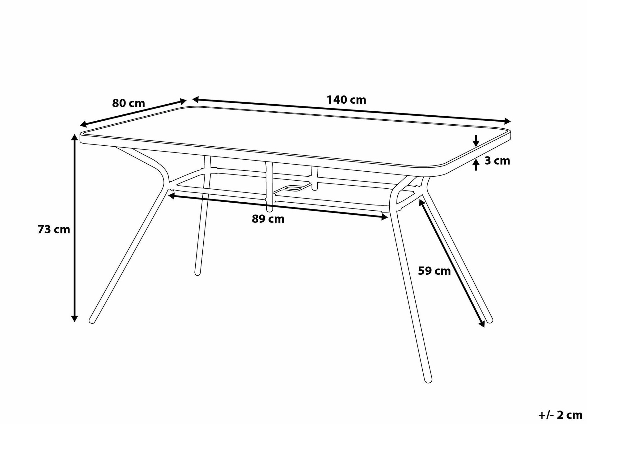 Dārza galds Berwyn 2500