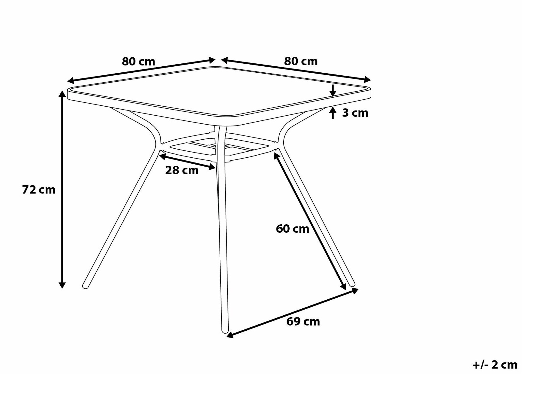 Садовый стол Berwyn 2498