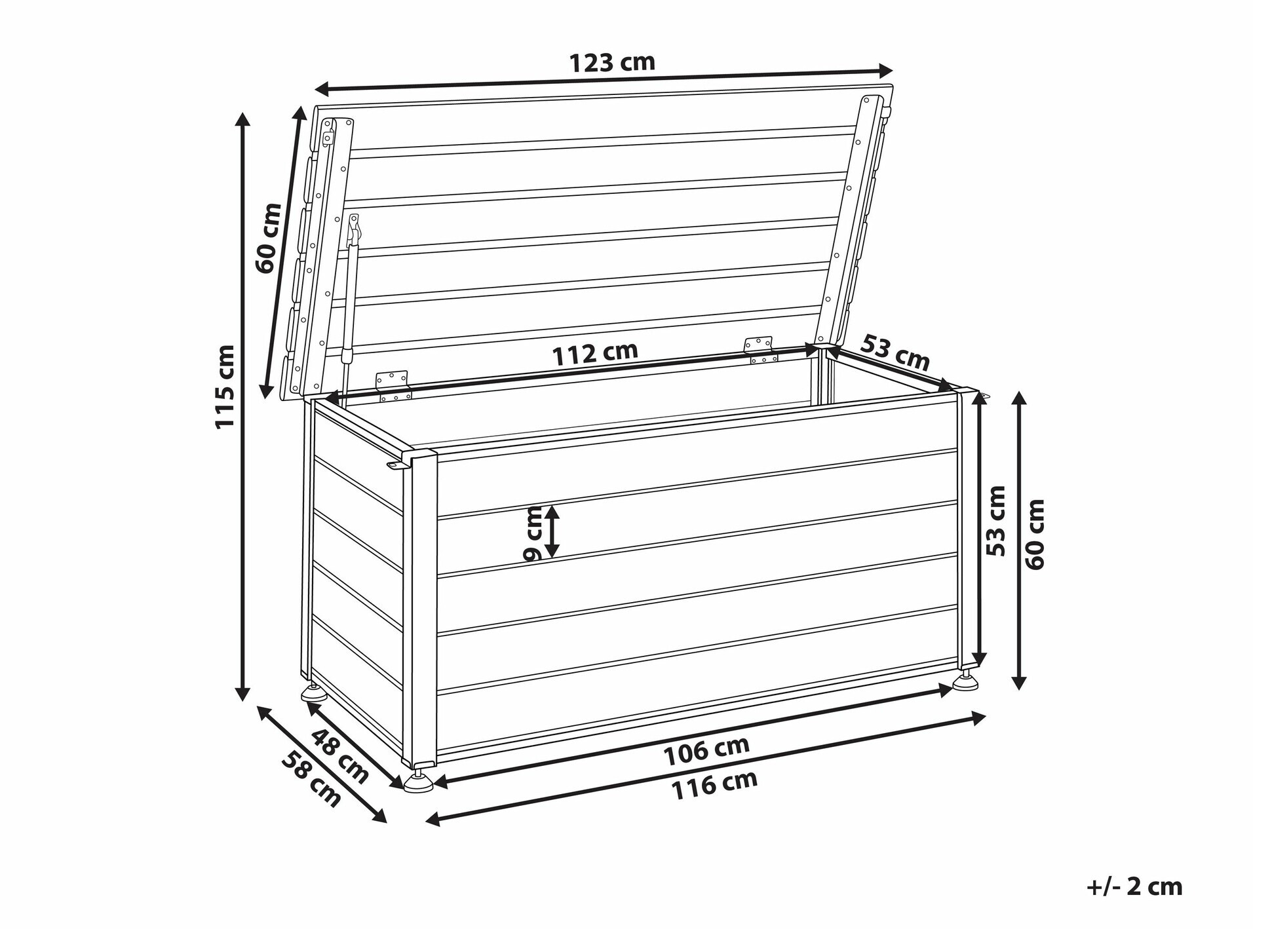 Dārza uzglabāšanas kaste Berwyn 2503 (Pelēks)
