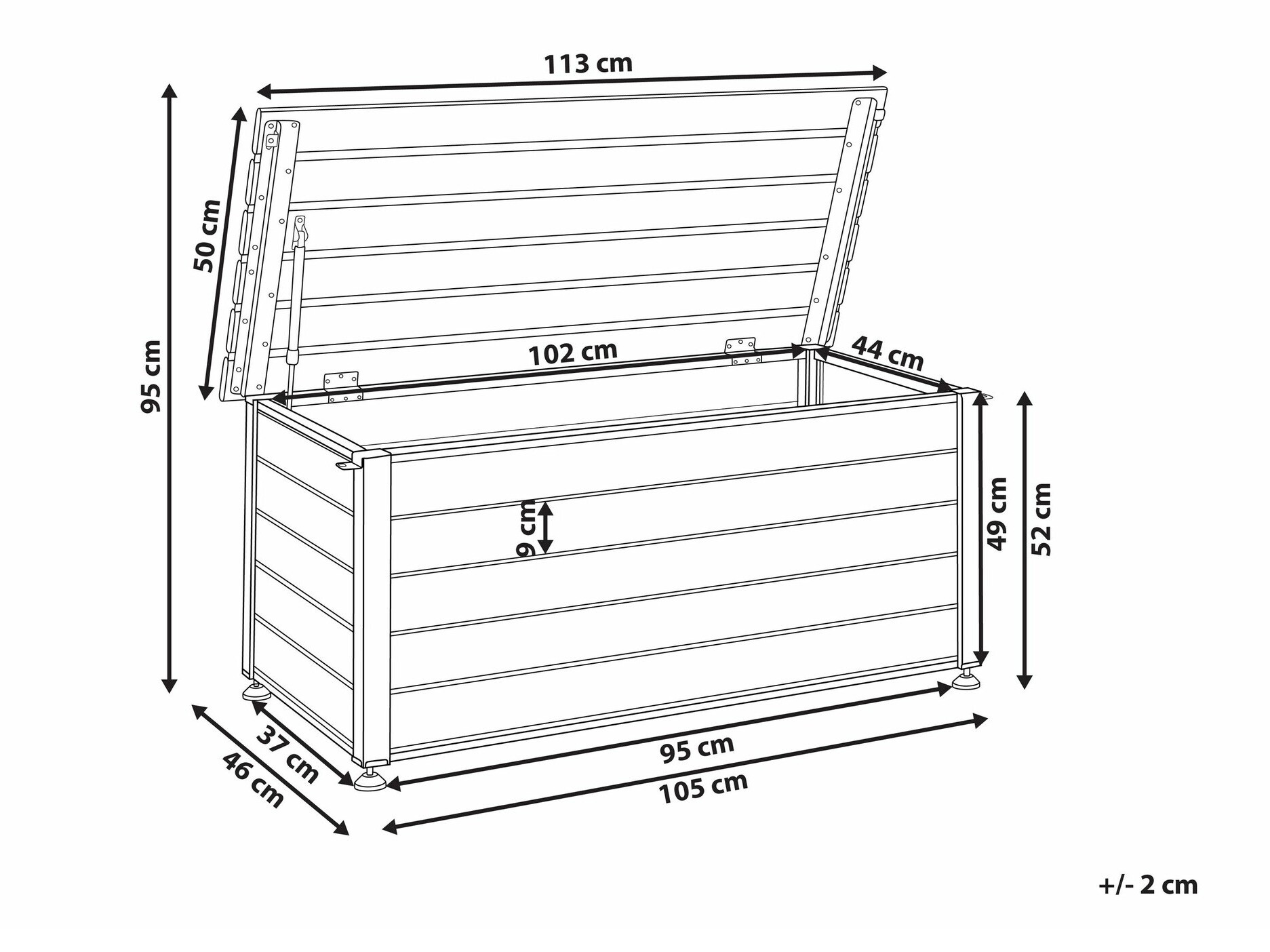 Dārza uzglabāšanas kaste Berwyn 2504 (Balts)