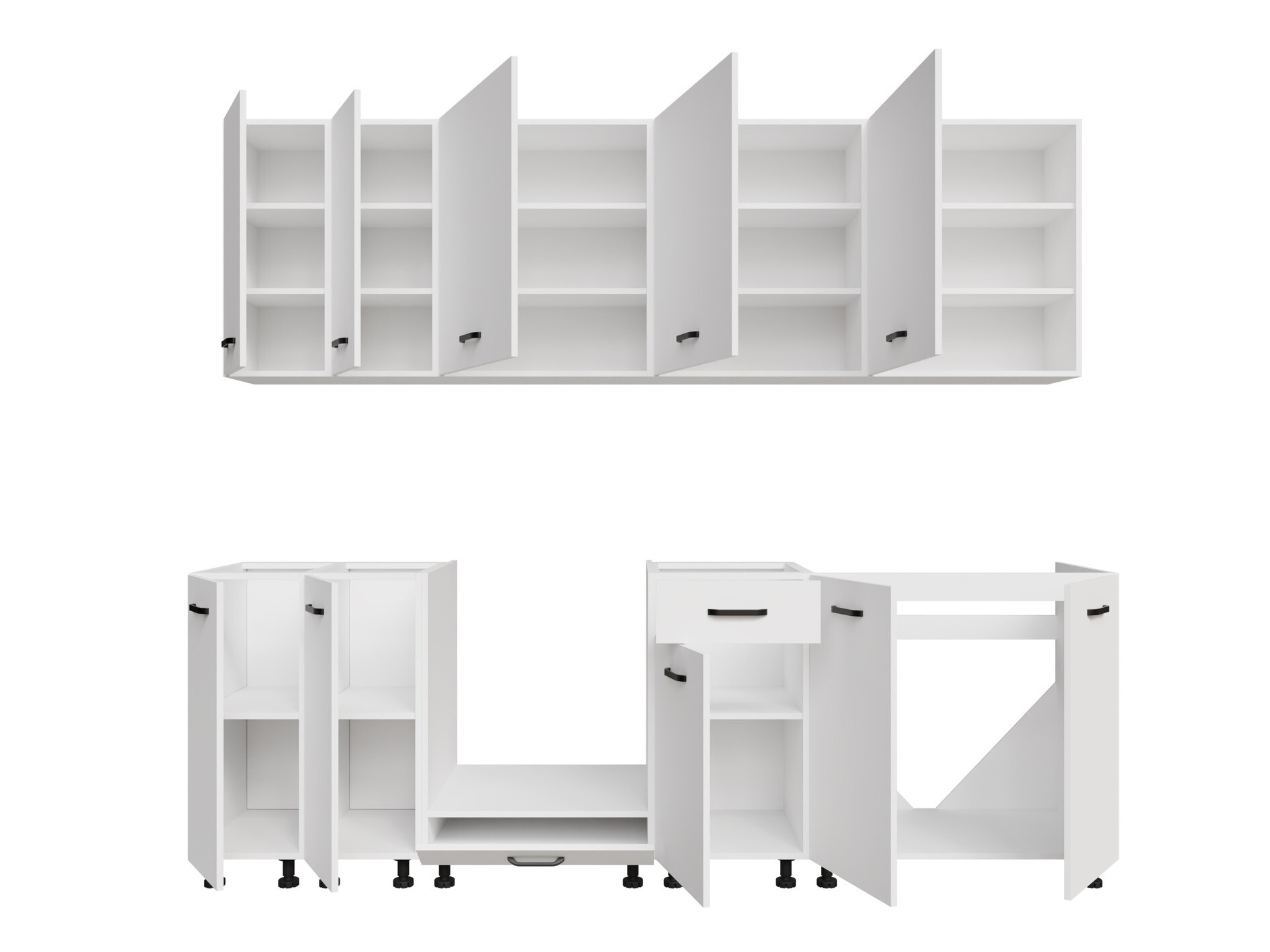 Moduļu virtuves komplekts Top White 169