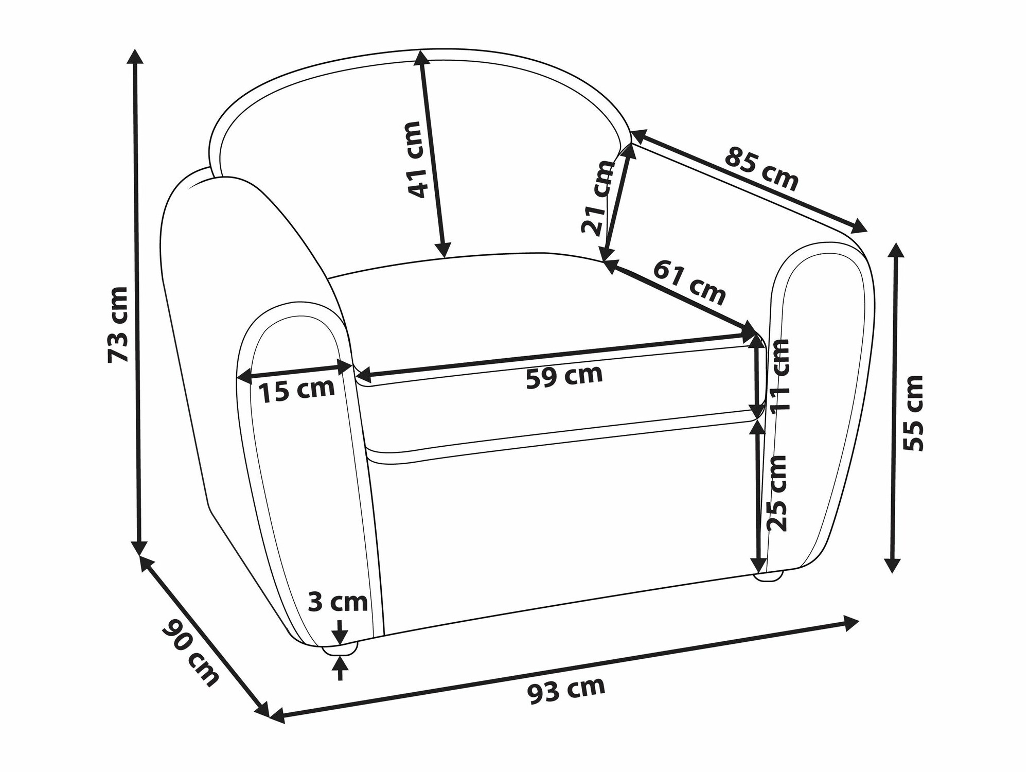 Krēsls Berwyn 2519 (Gaiši brūns)