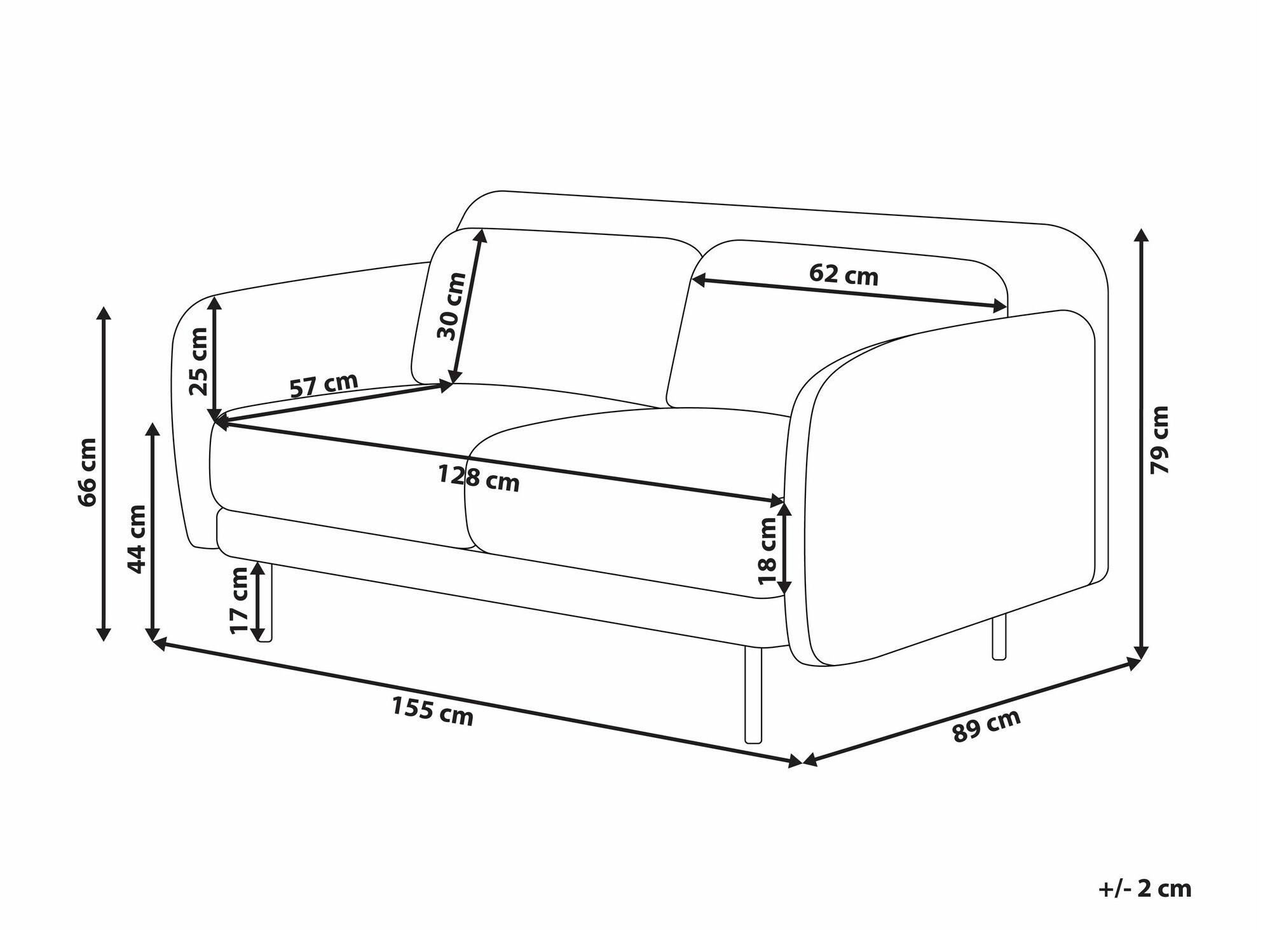 Диван Berwyn 2520 (Белый)