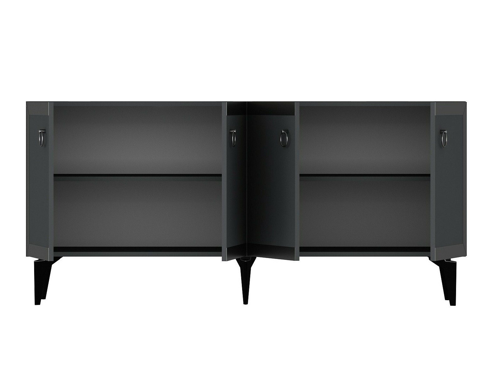 Skapis Asheboro 169 (Antracīts + Sudraba)